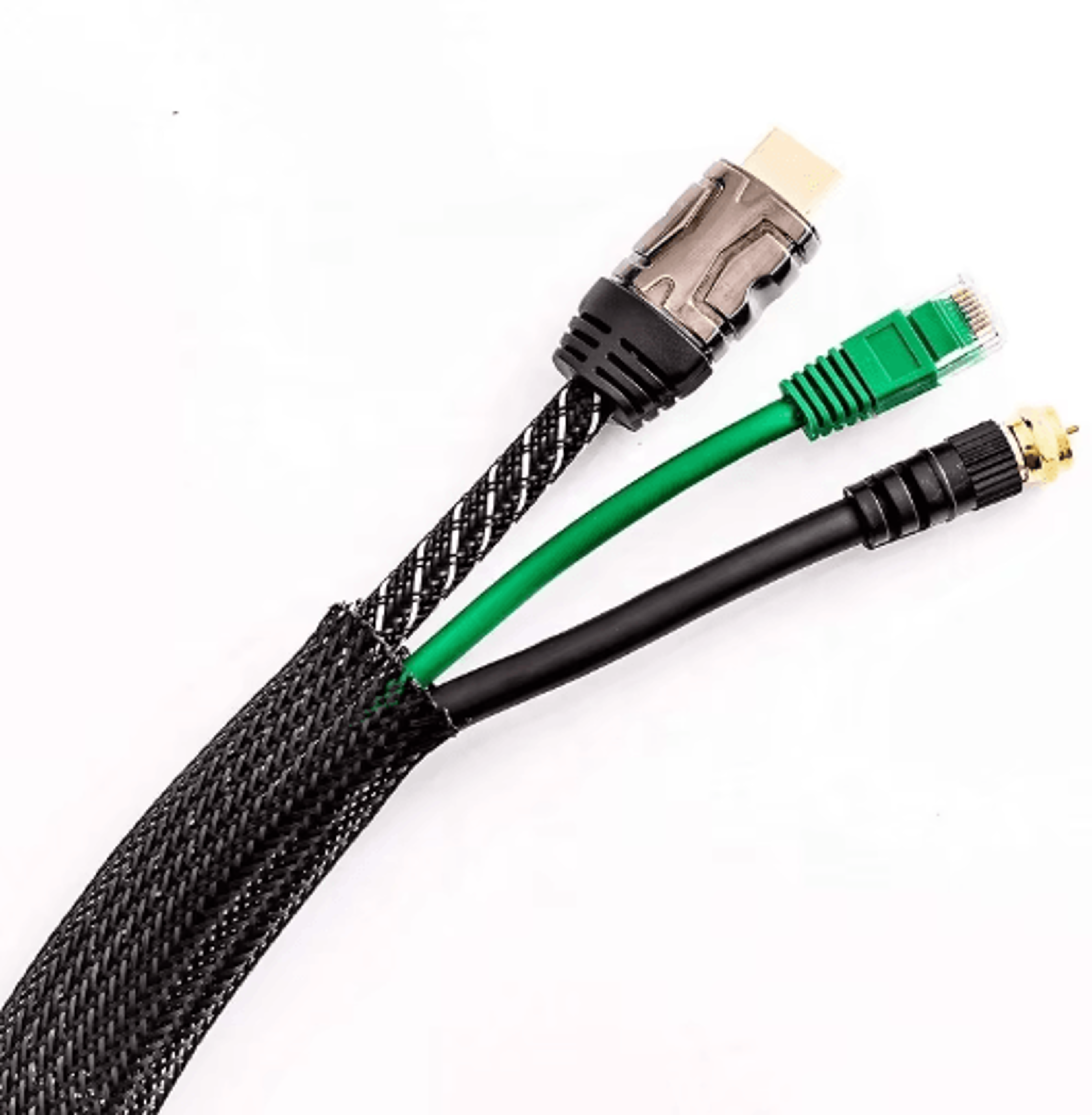 Black PET Braided Cable Sleeving Expandable Wire Protection Sleeve 4 To 25mm 1 Yo 50m 17