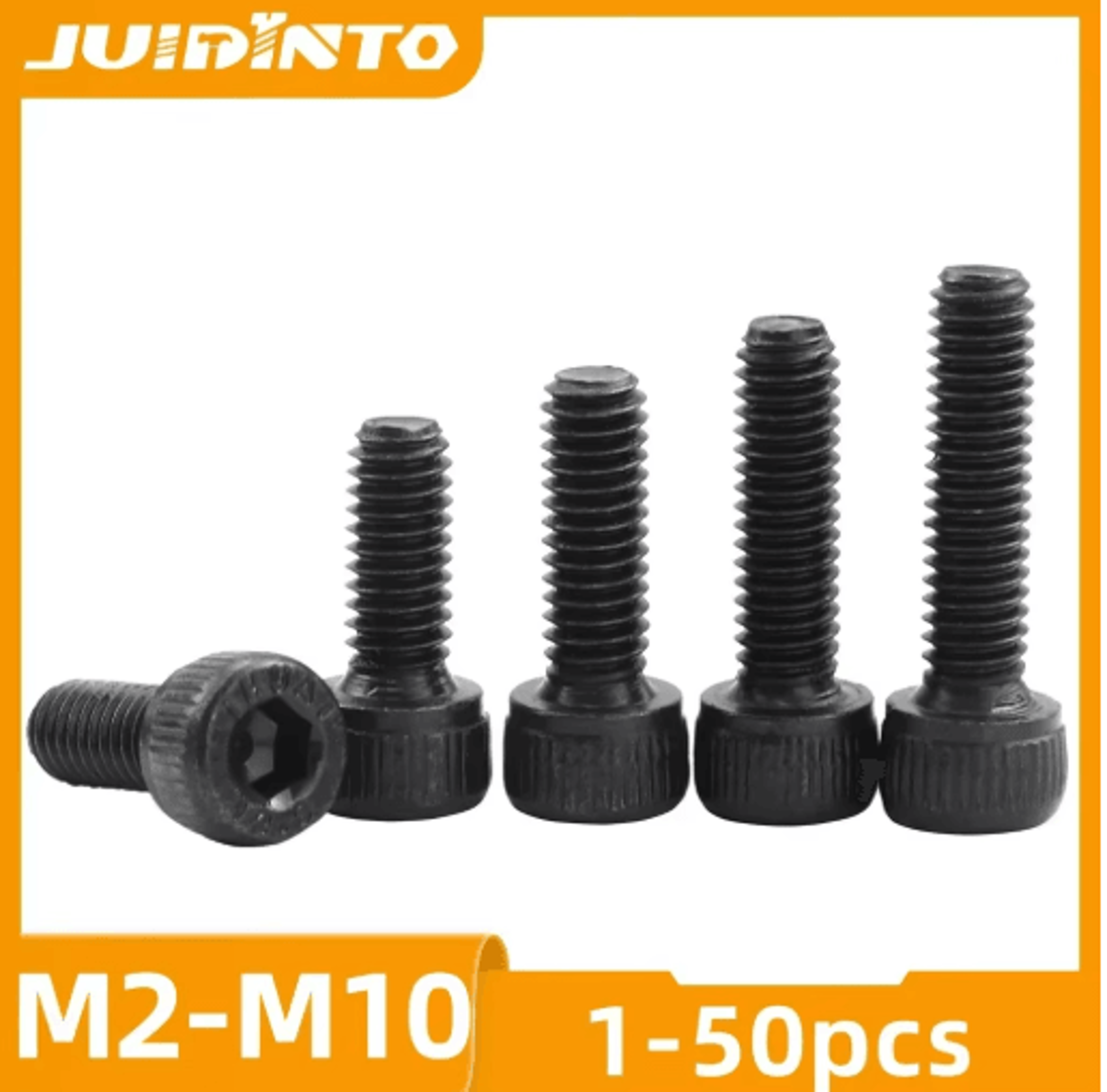 JUIDINTO Hex Socket Head Cap Screws 129 Grade Carbon Steel Allen Bolts M2 To M10 0