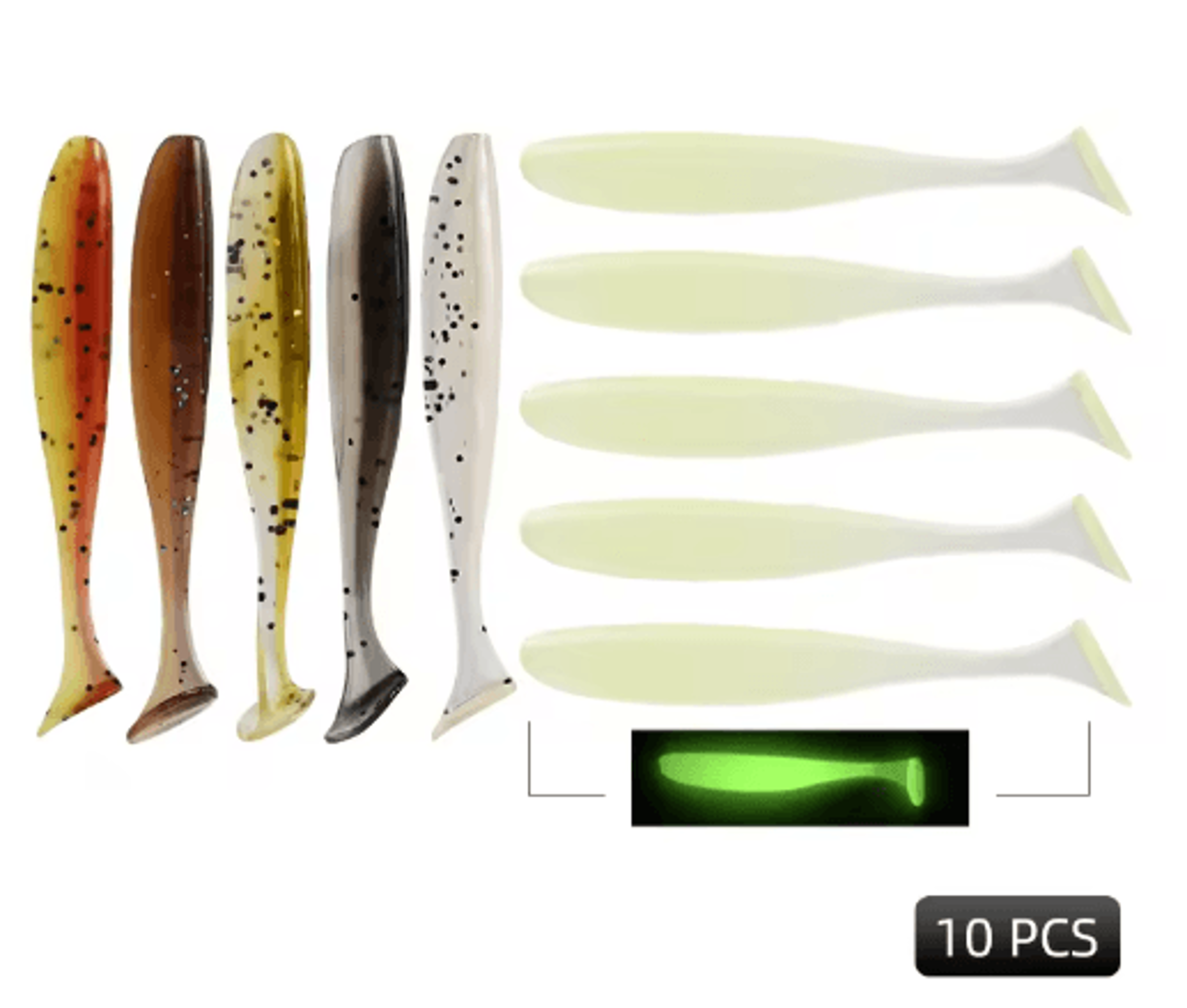 MEREDITH Easy Shiner Soft Fishing Lures Silicone Shad Baits 50mm To 100mm 3