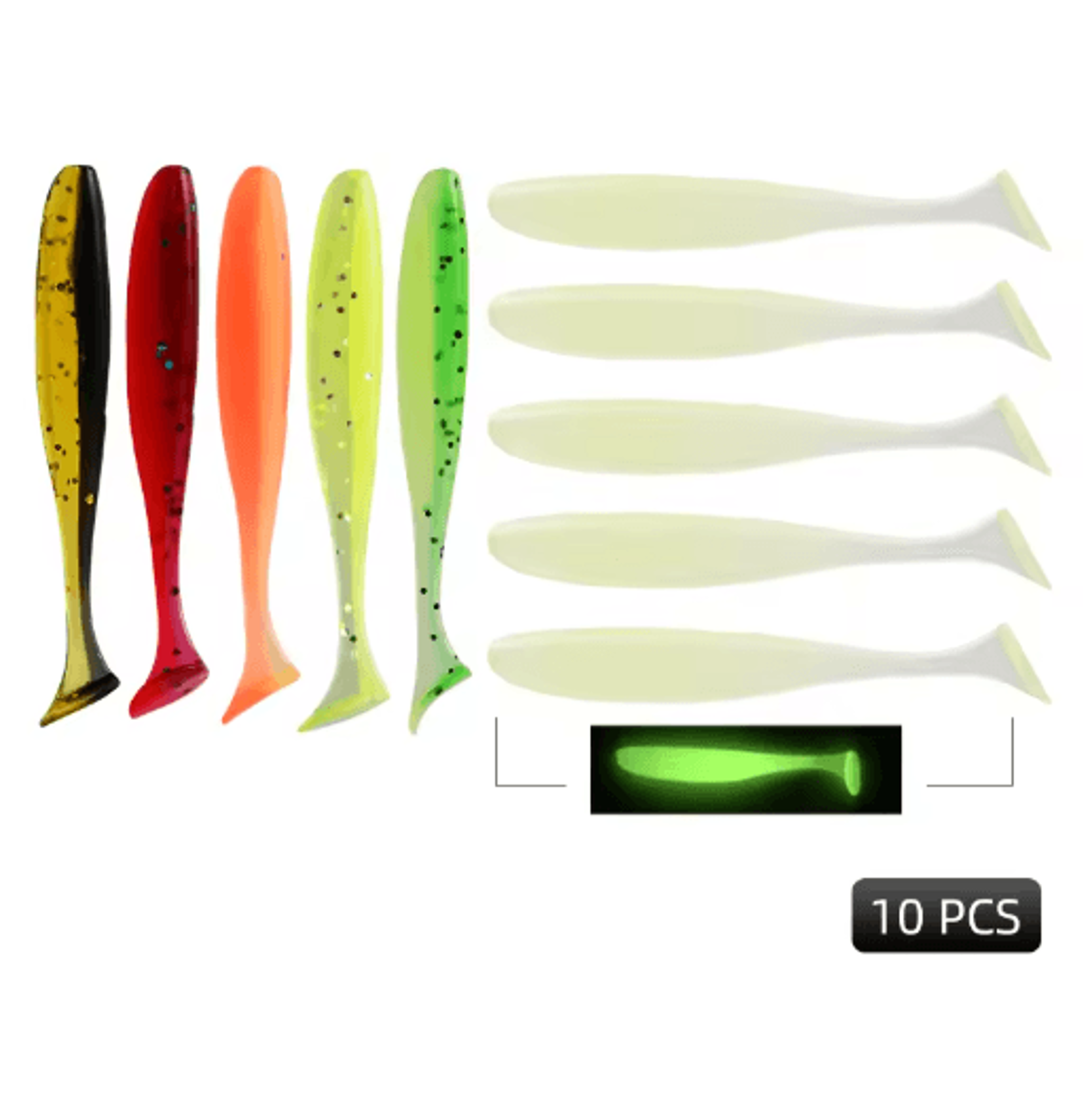 MEREDITH Easy Shiner Soft Fishing Lures Silicone Shad Baits 50mm To 100mm 4