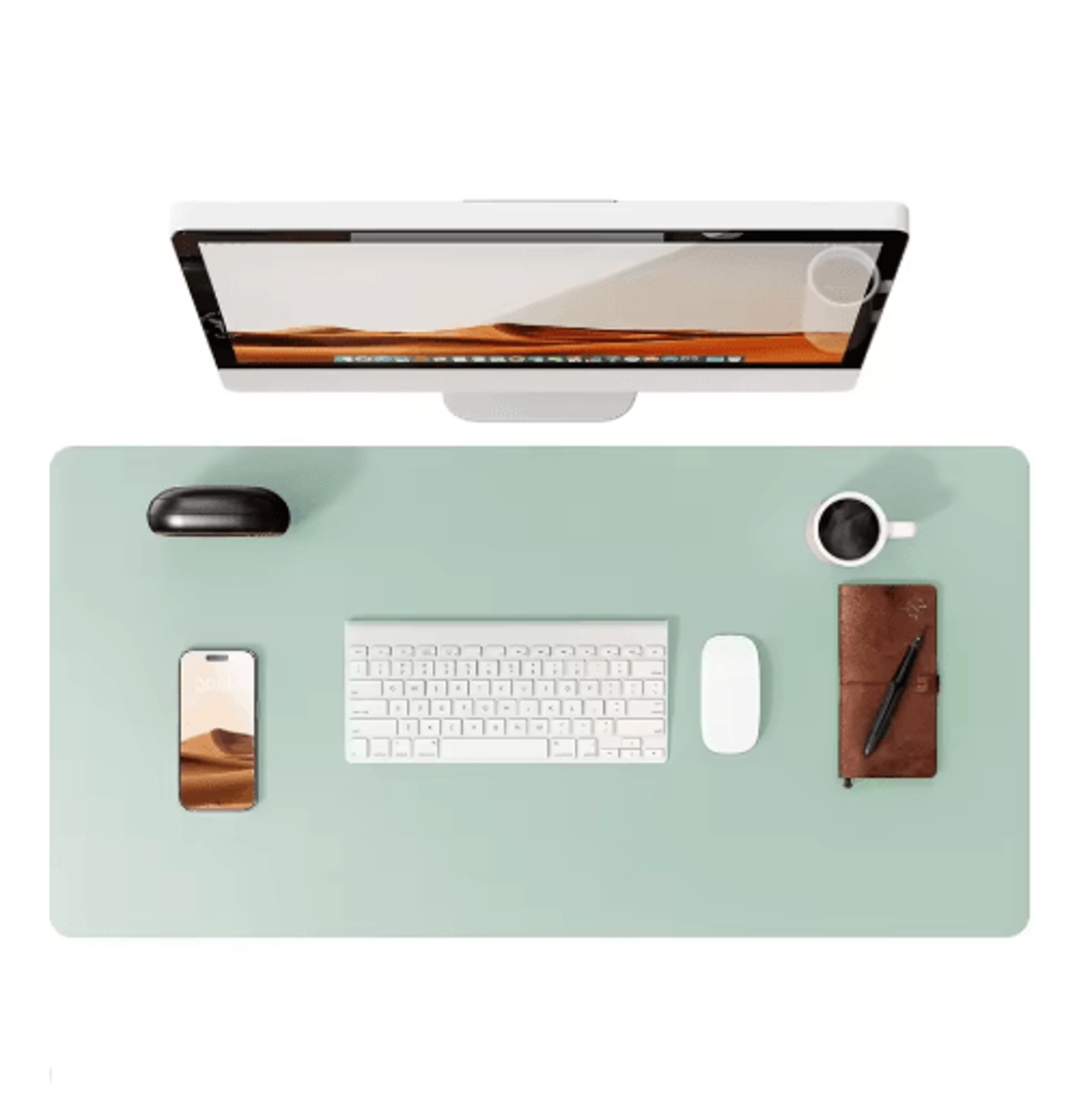 Large PU Leather Desk Pad Protector Non Slip Office Desk Mat For Laptop And Mouse 8