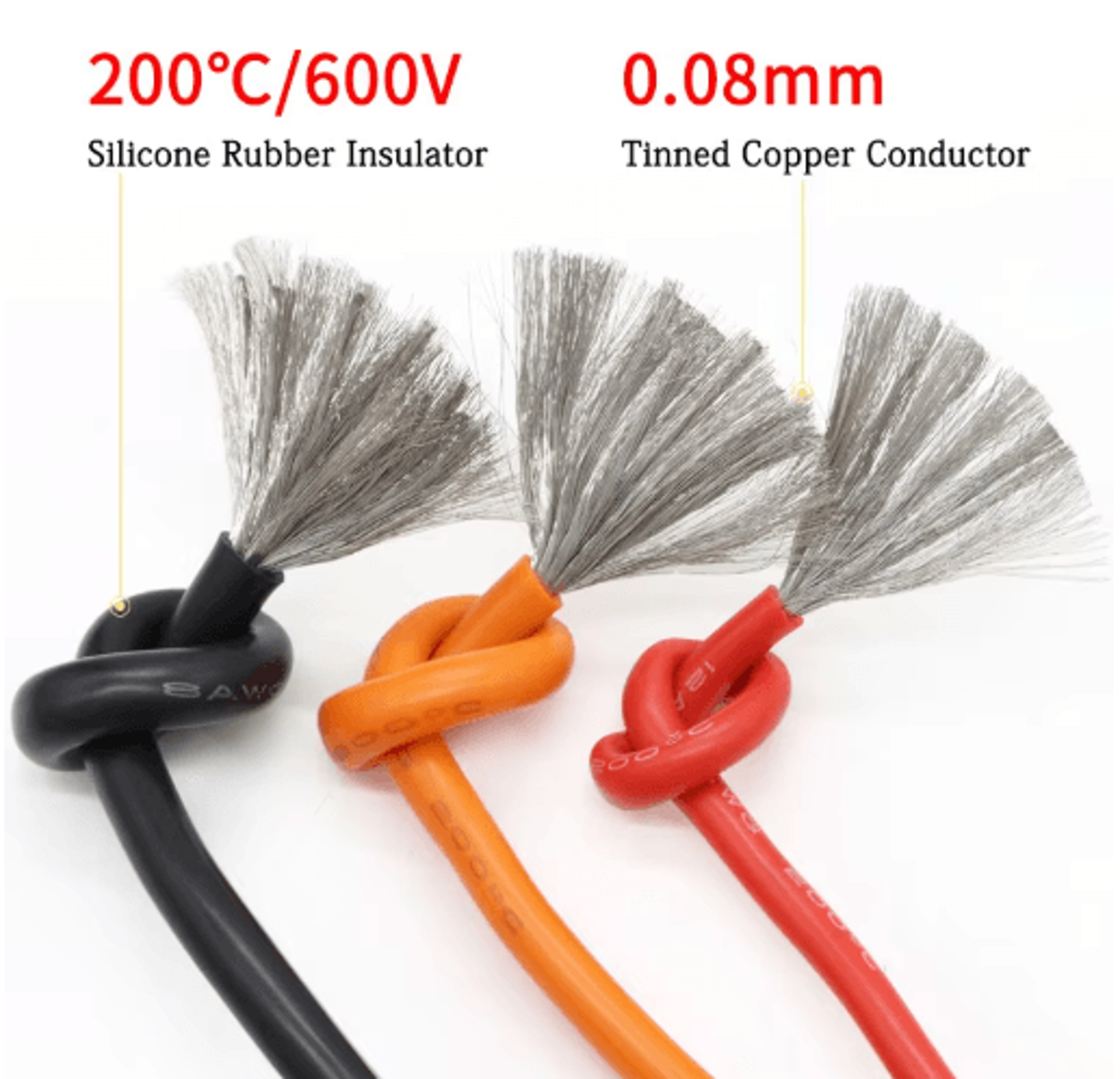 Ultra Soft Silicone Wire Cable Heat Resistant Flexible Copper Wire 8 30 AWG 1M 5M 4