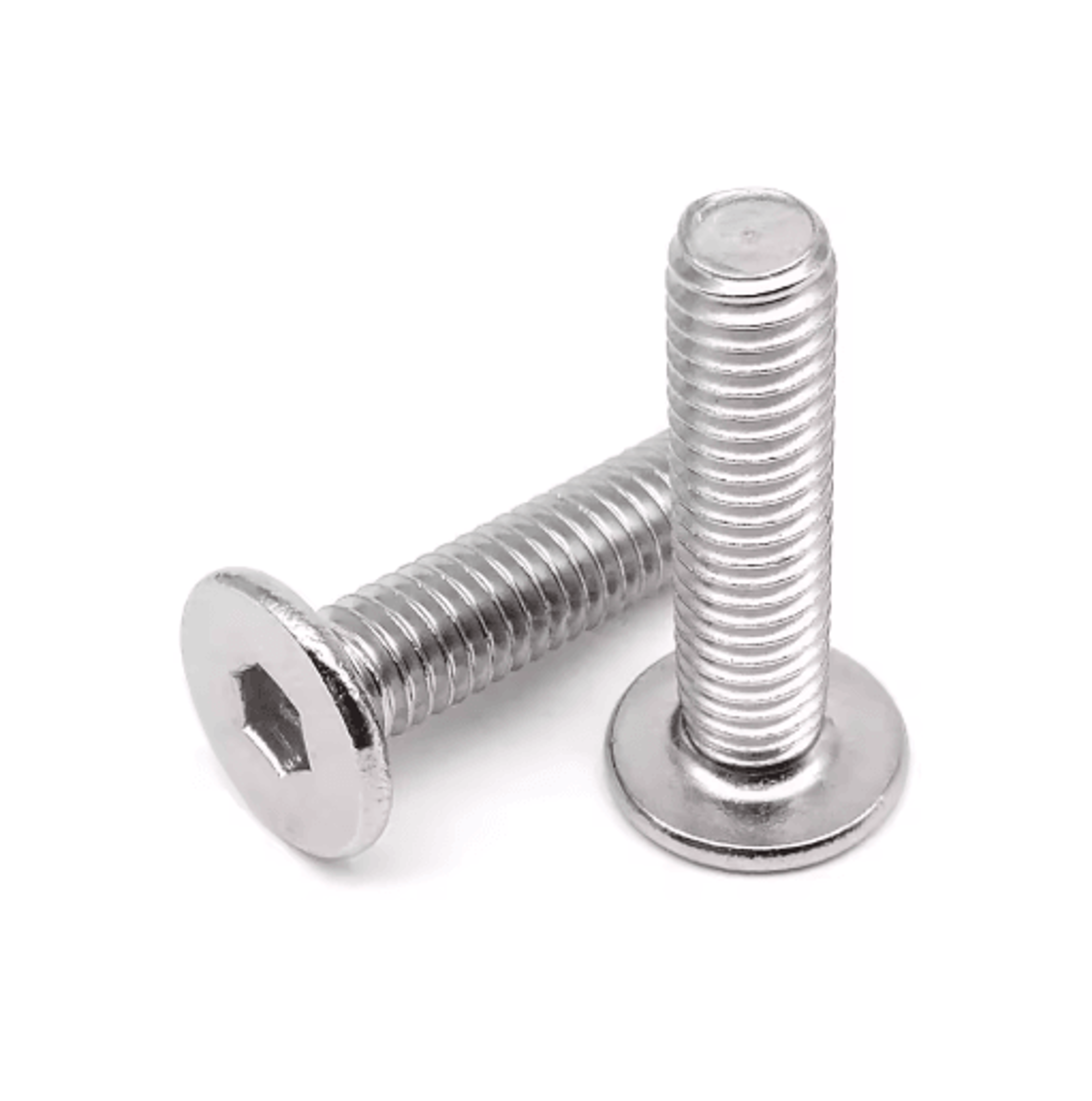 UltraThin 304 Stainless Steel Hex Socket Screws  A270 Flat Wafer Allen Bolts M16M8 3