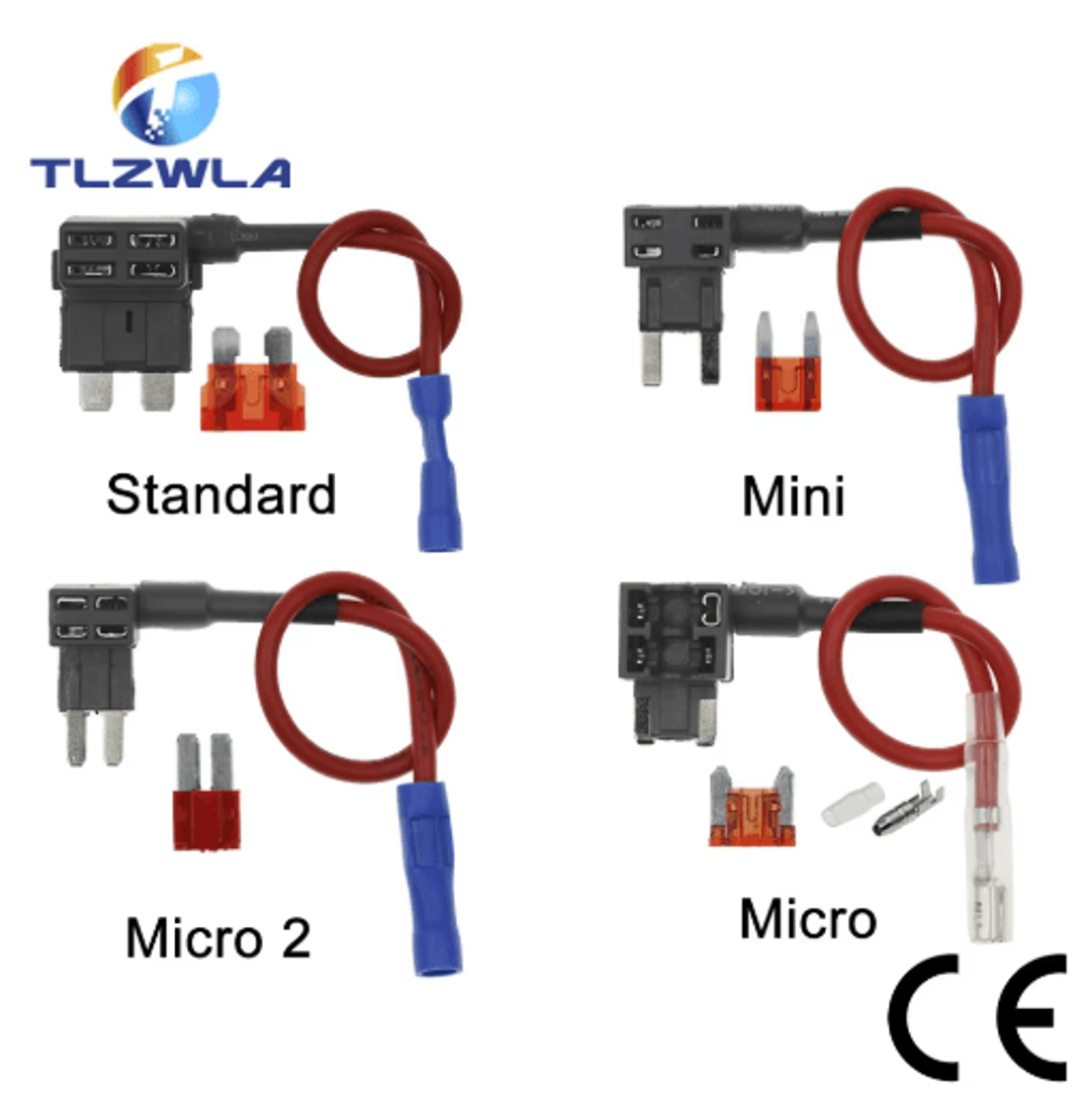 12V AddACircuit Fuse Tap Adapter  Car Fuse Holder With 10A Blade Fuse Mini  Micro  Standard 0