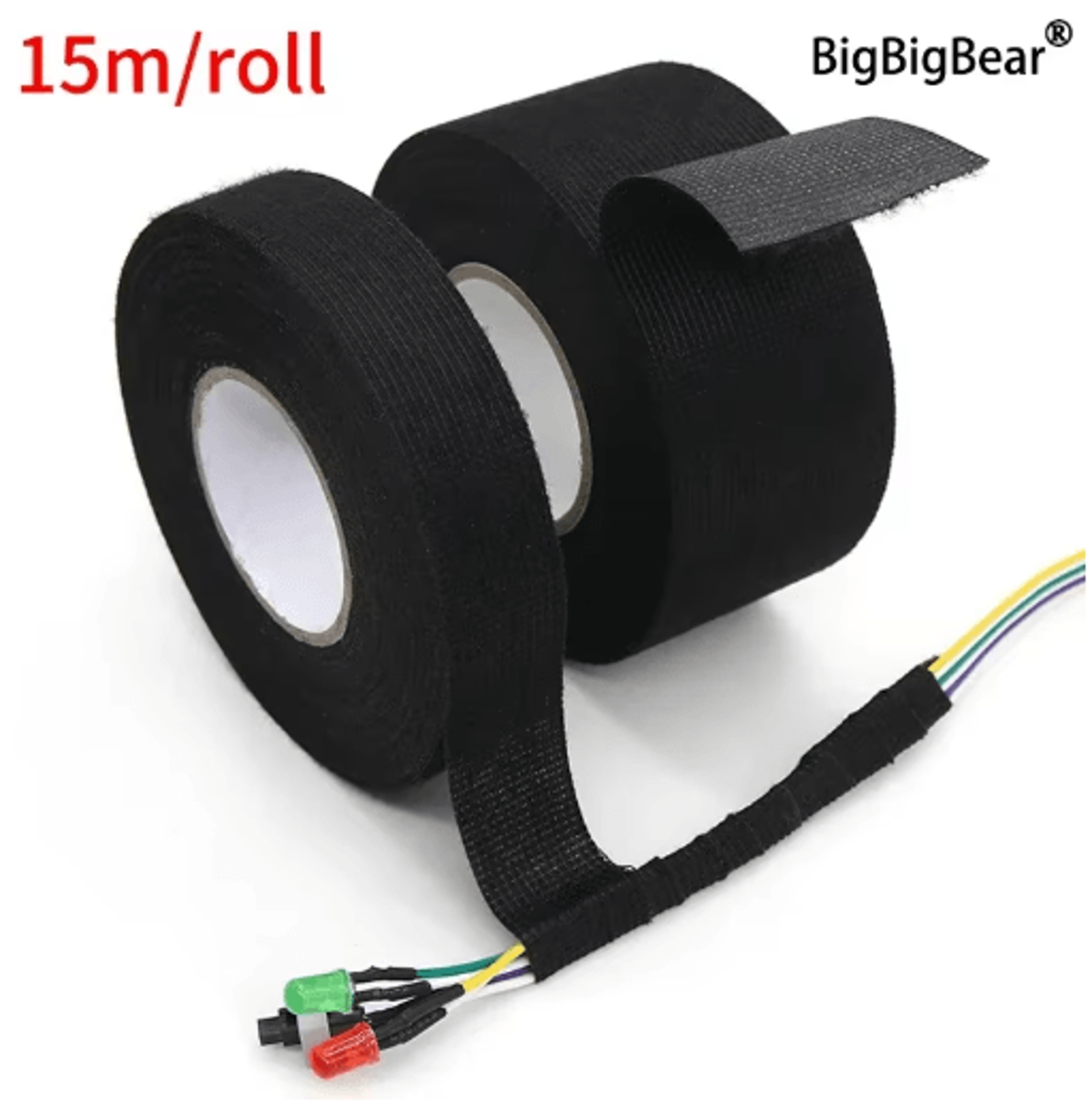HeatResistant Fabric Tape For Automotive Wiring Harness  Cable Looms 0
