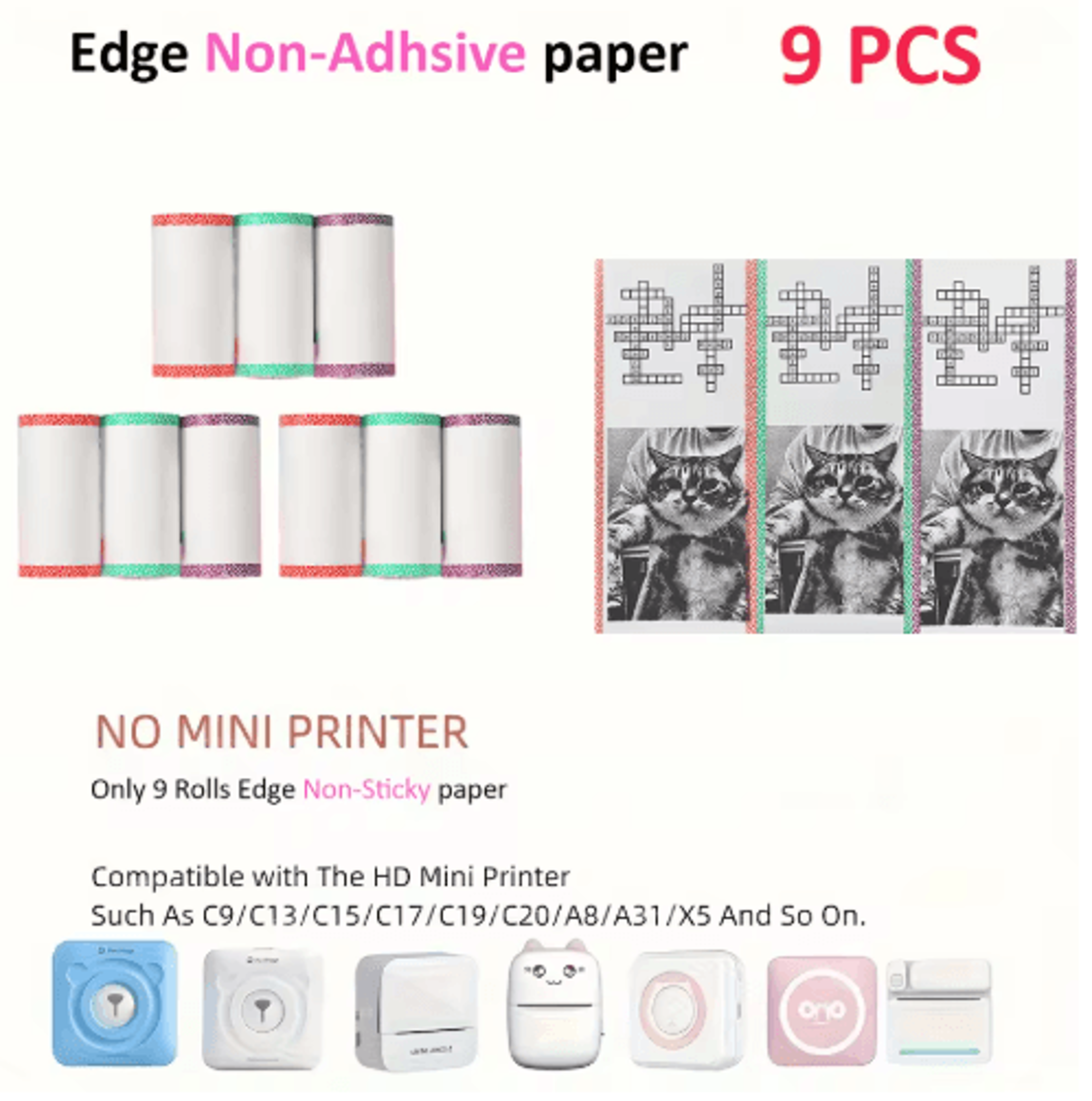 Kids Instant Camera Thermal Paper Refill Rolls BPAFree 57by25mm White NonAdhesive 10