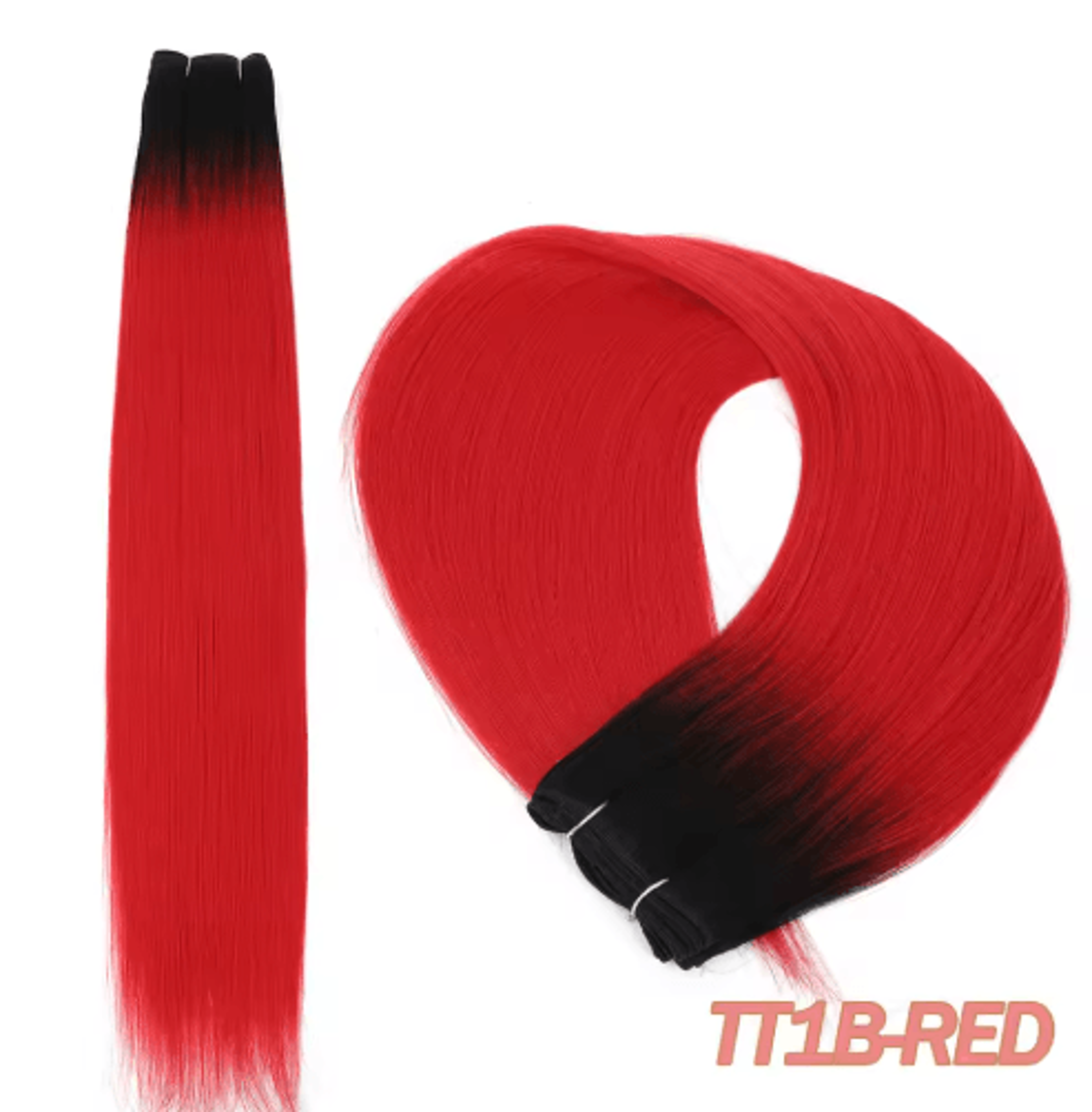 32Inch Ombre Straight Synthetic Hair Bundle 200g HighTemperature Fiber 27613 Brown Grey M618 20