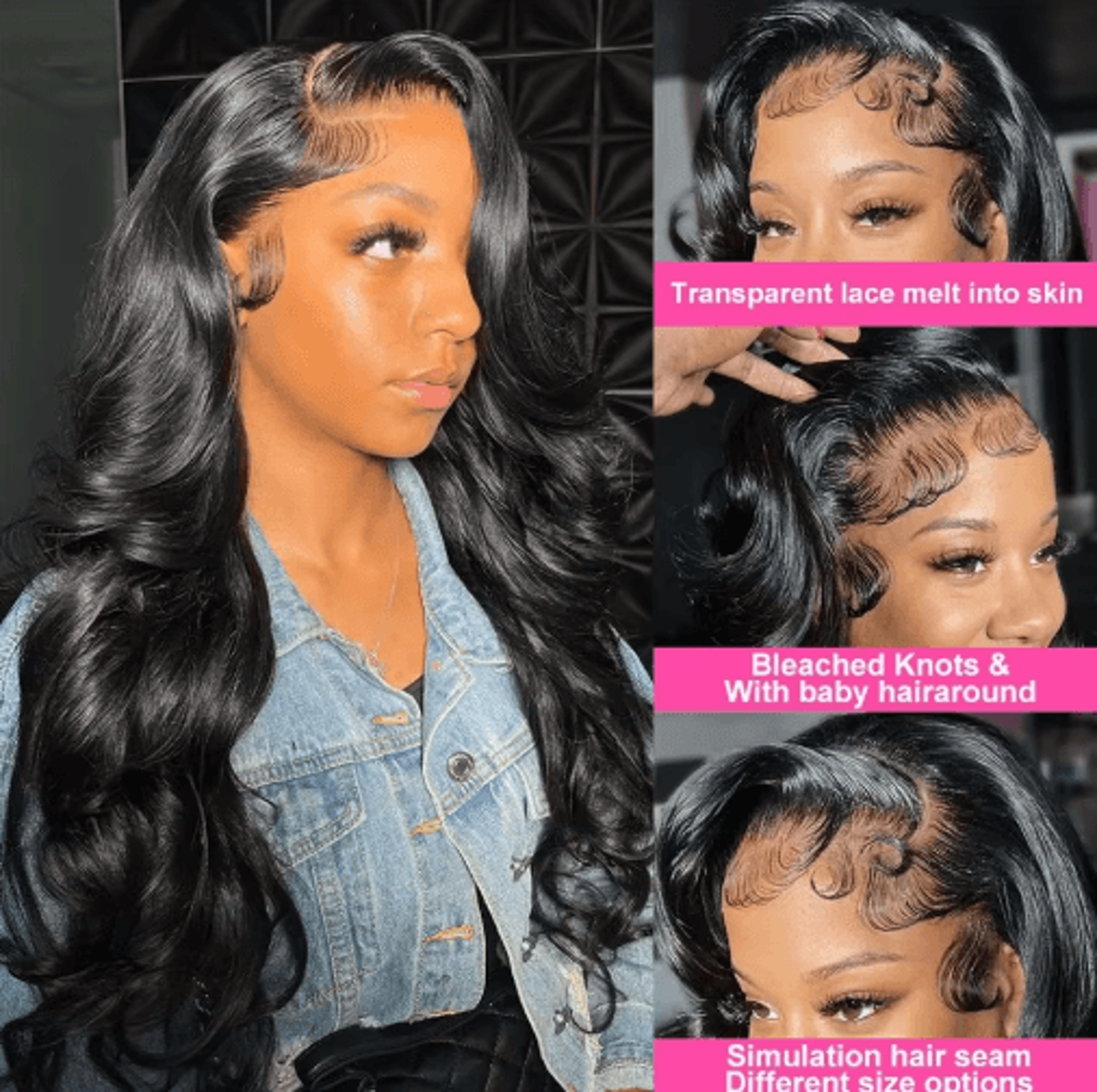 3040 Inch 360 Full Lace Body Wave Human Hair Wig With HD Lace Frontal  Closure Options 2