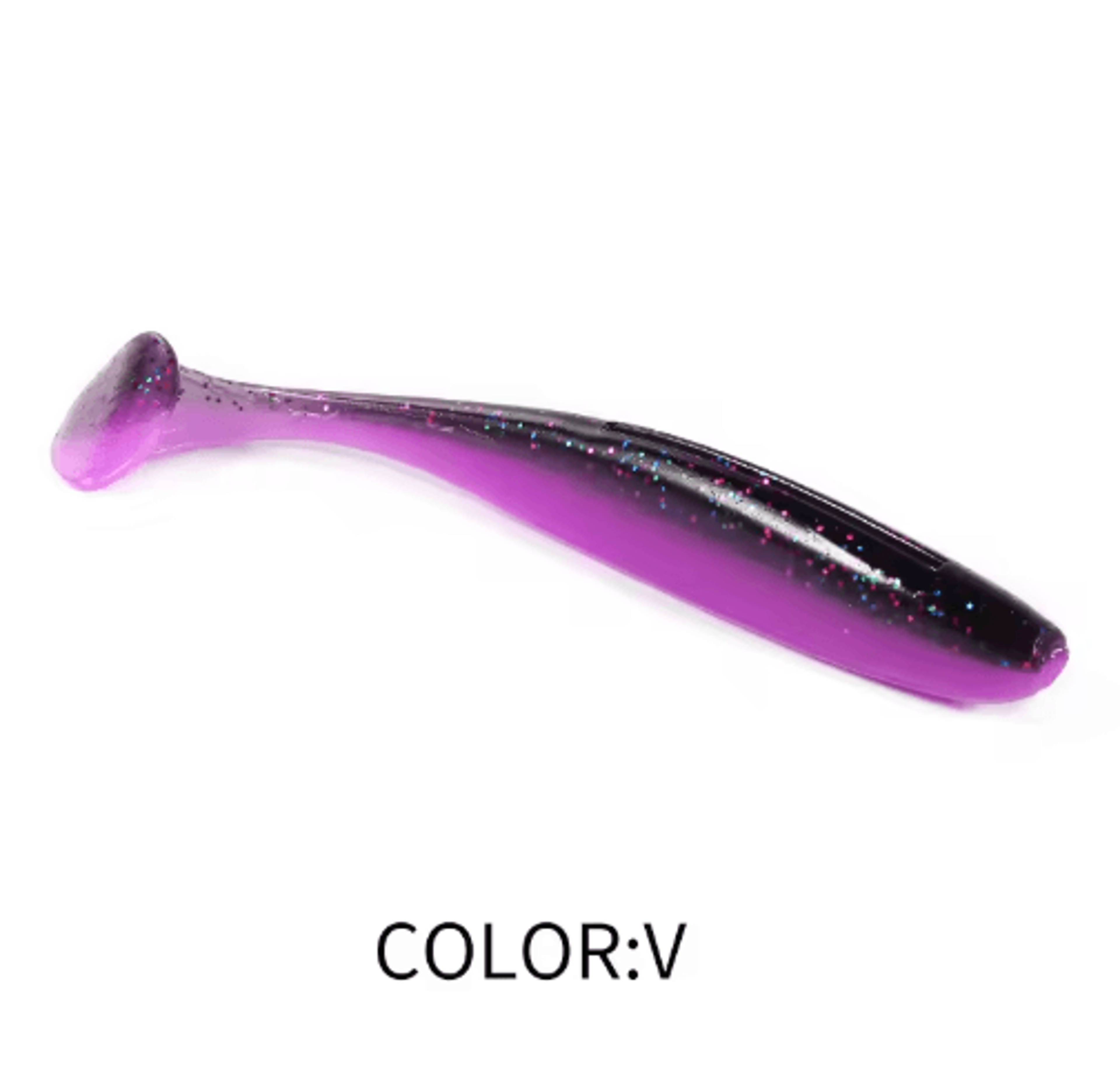 Supercontinent Double Color Soft Shad Lure T Tail Silicone Fishing Bait 3