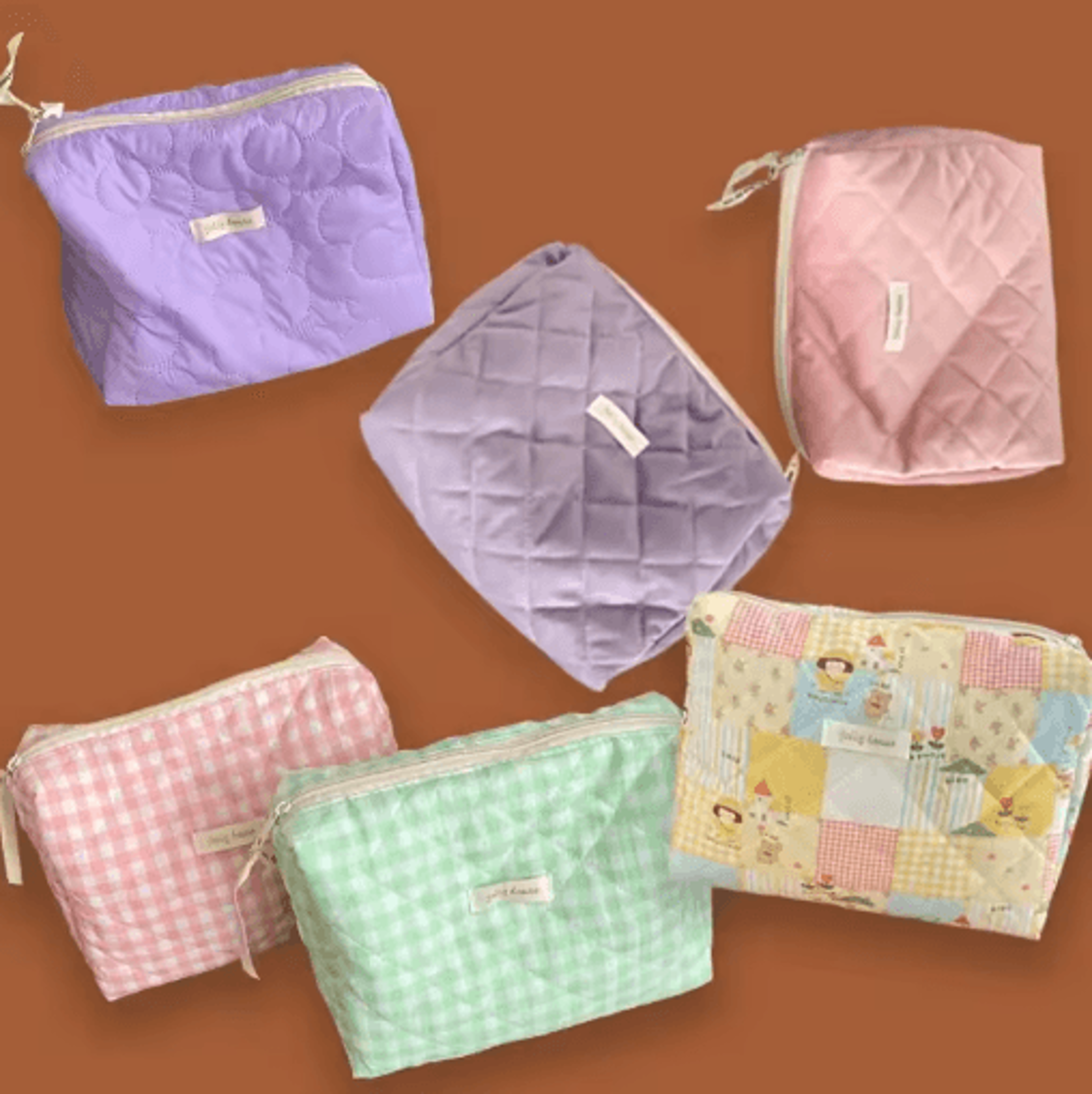 Large Capacity Womens Cosmetic Bag Zippered Travel Clutch And Small Storage Handbag 0