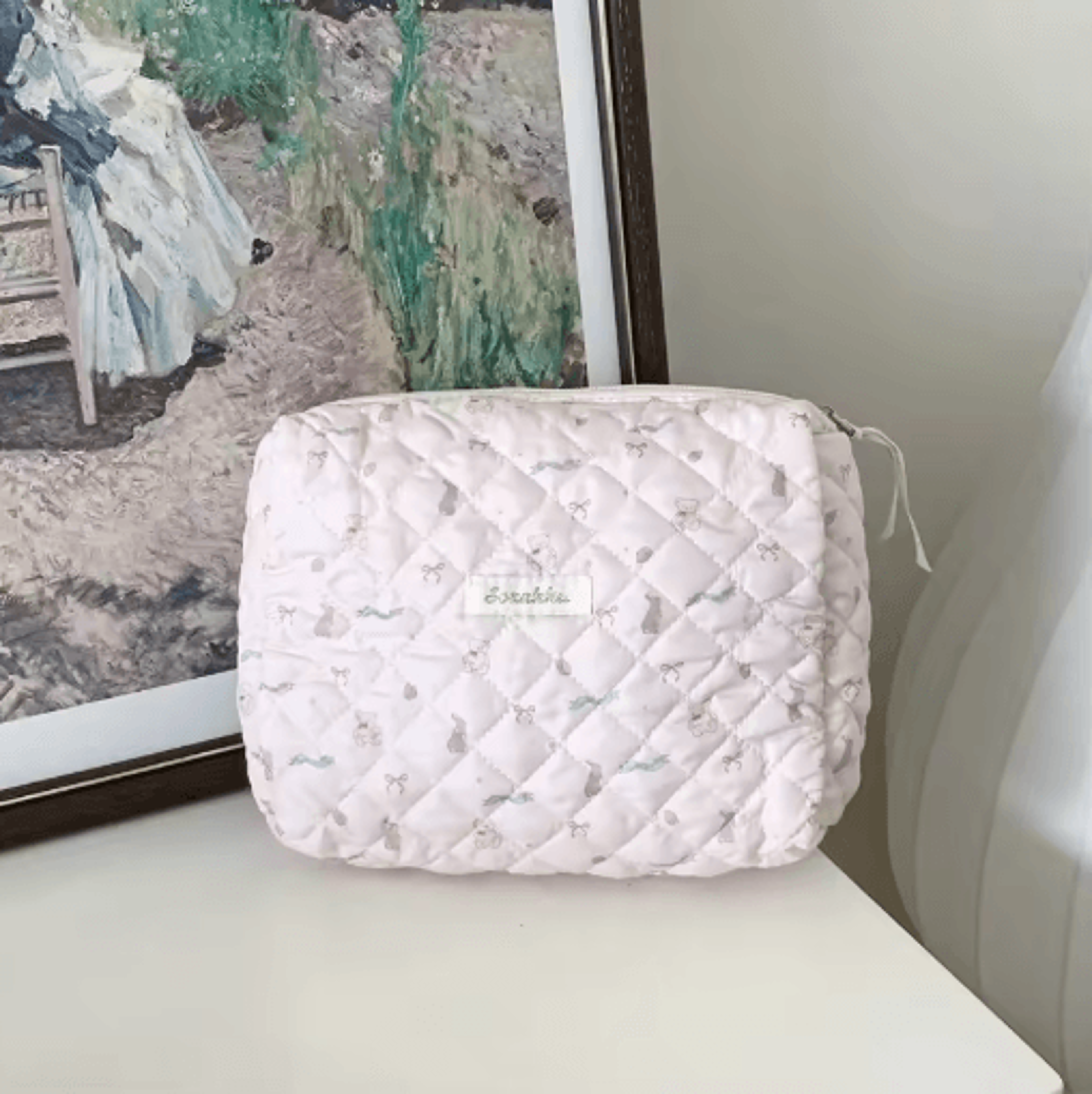Large Capacity Womens Cosmetic Bag Zippered Travel Clutch And Small Storage Handbag 25