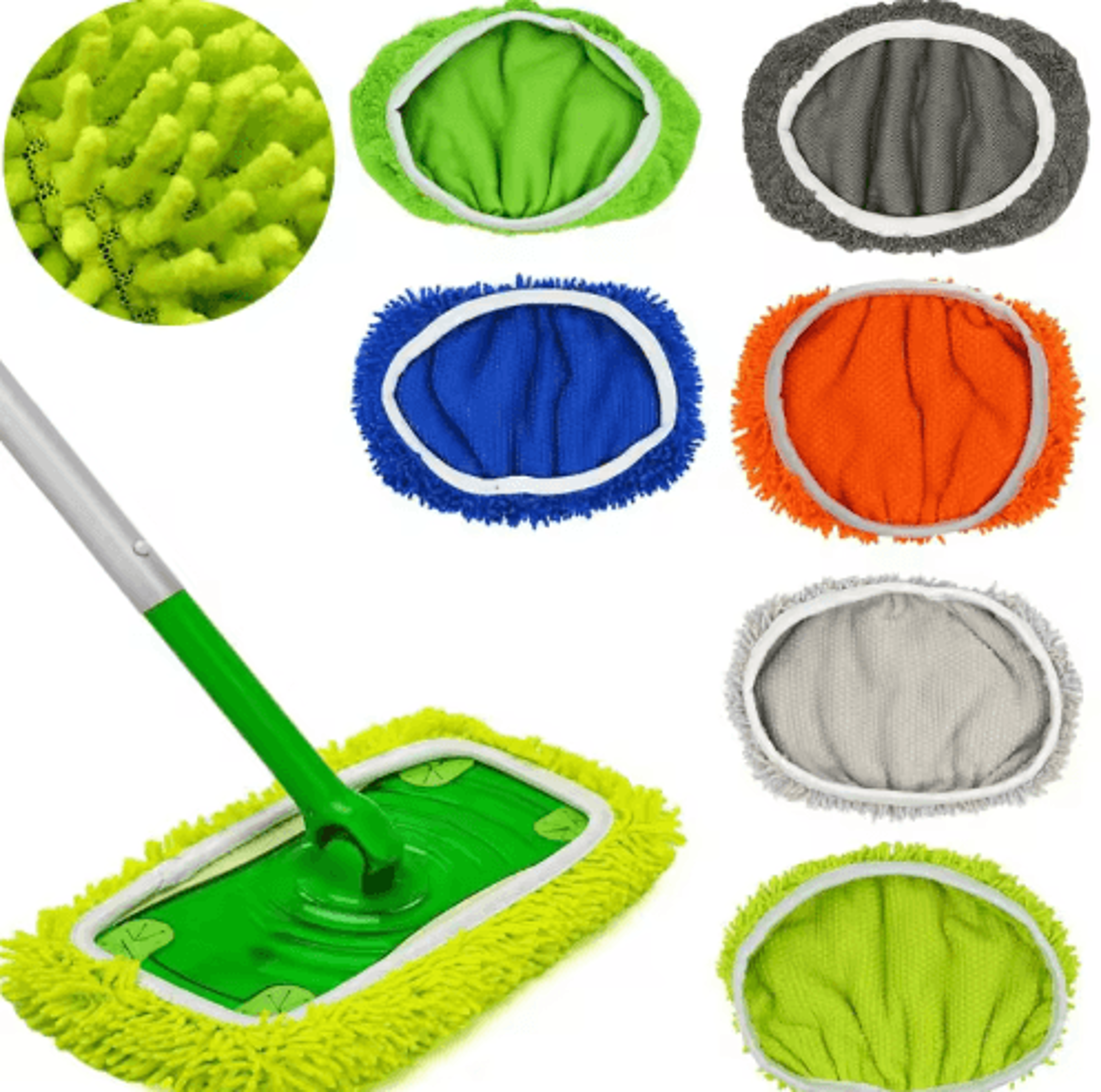 Reusable Microfiber Mop Cloth Pad For Swiffer Flat Mop  Bathroom  Household Cleaning Refill 25by115 9