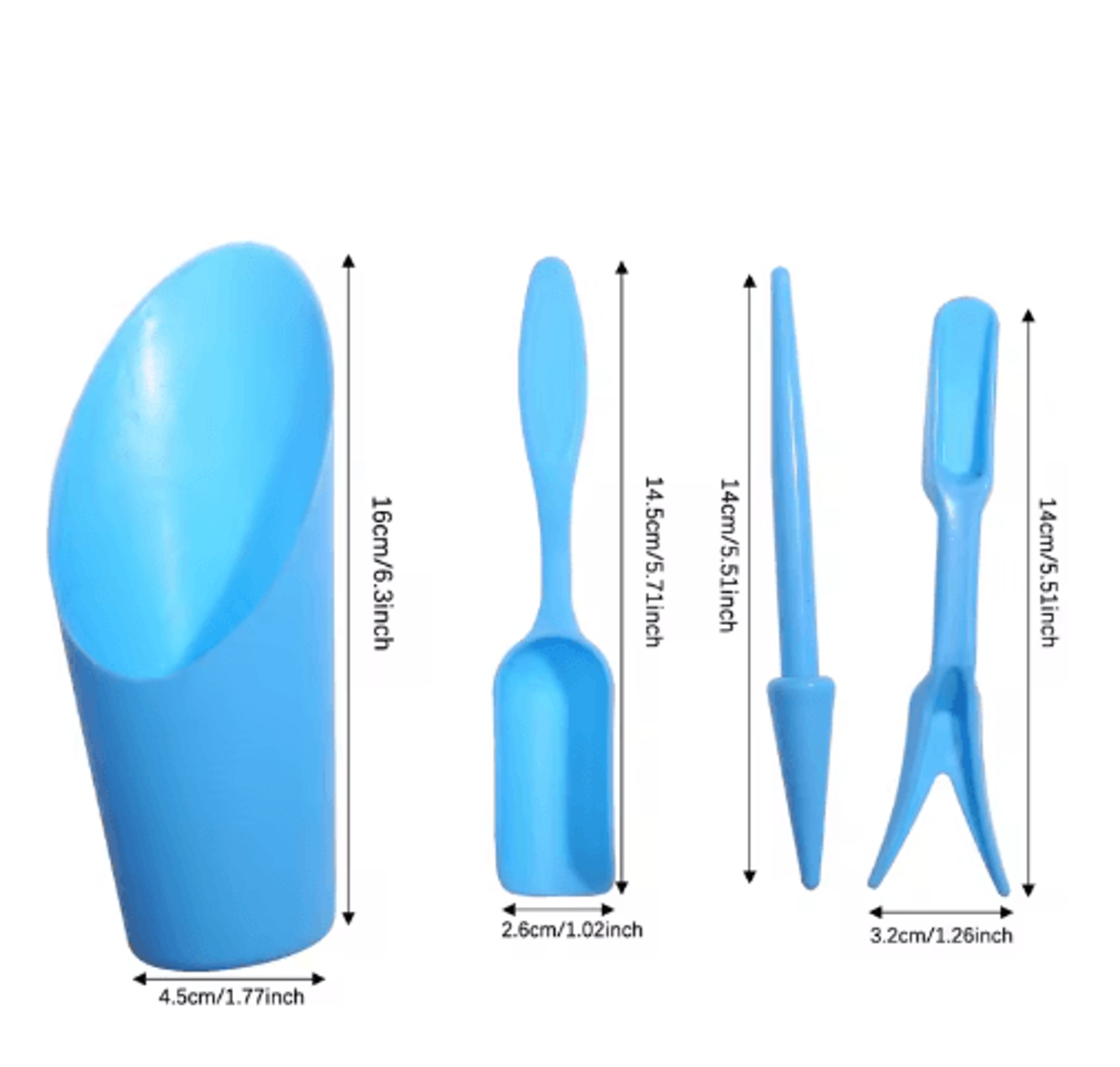 4Piece Garden Planter Tool Kit  Mini Sowing Shovel  Spoon Set For Succulents And Bonsai 4