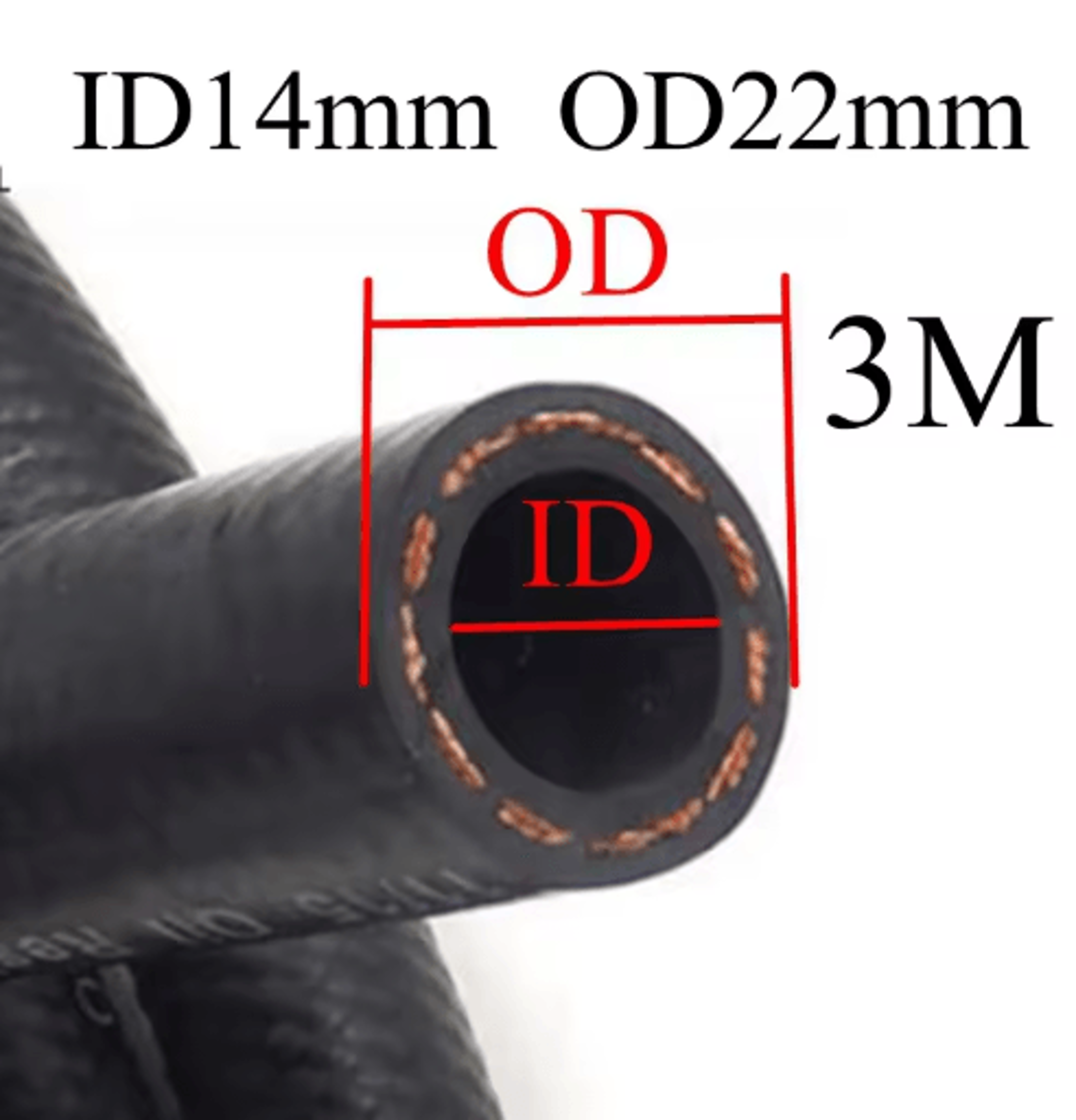 Flexible Car Fuel Hose Multi Size Fuel Line For Transfer  Automotive Use 1M To 3M 1