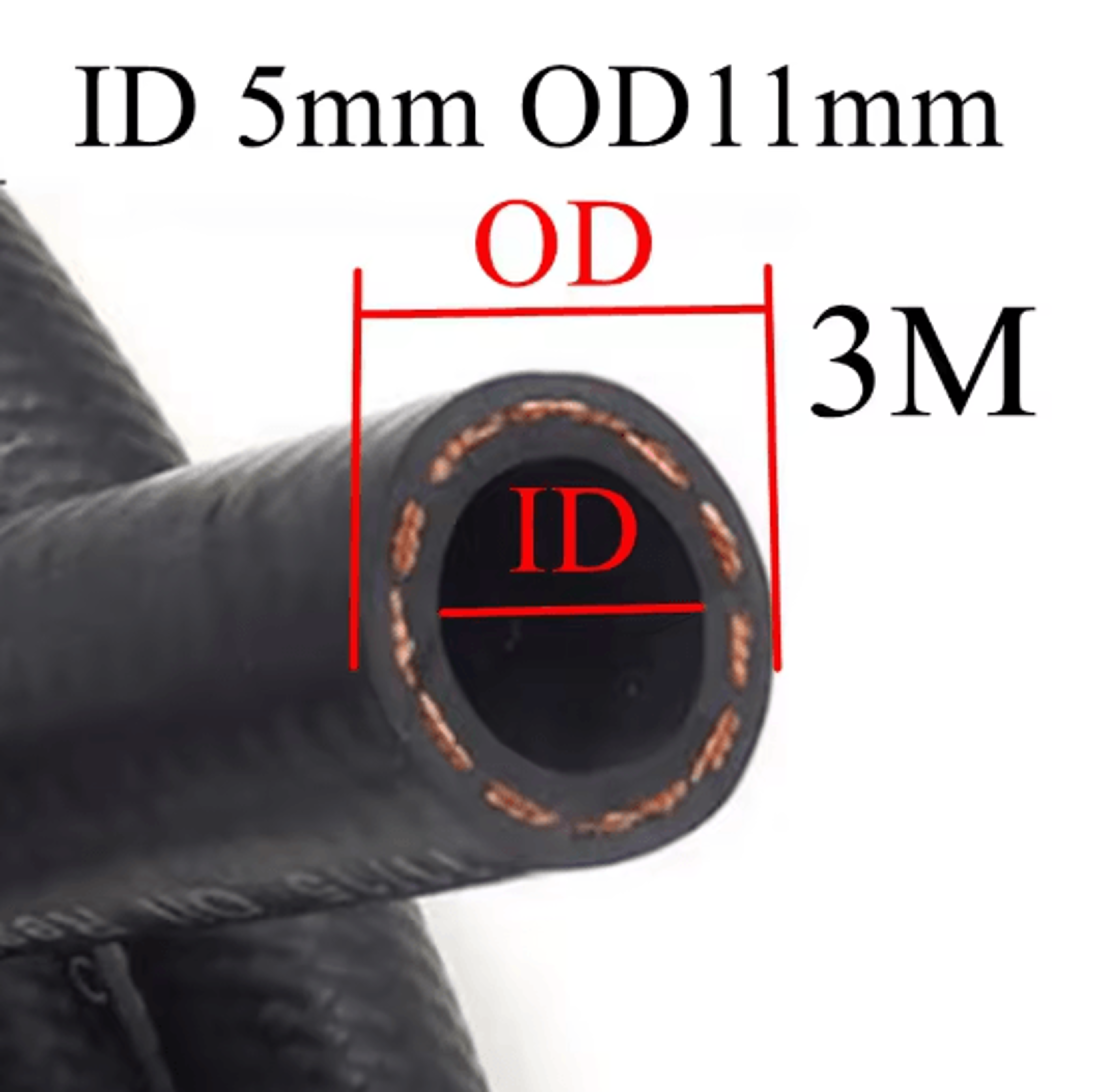 Flexible Car Fuel Hose Multi Size Fuel Line For Transfer  Automotive Use 1M To 3M 6