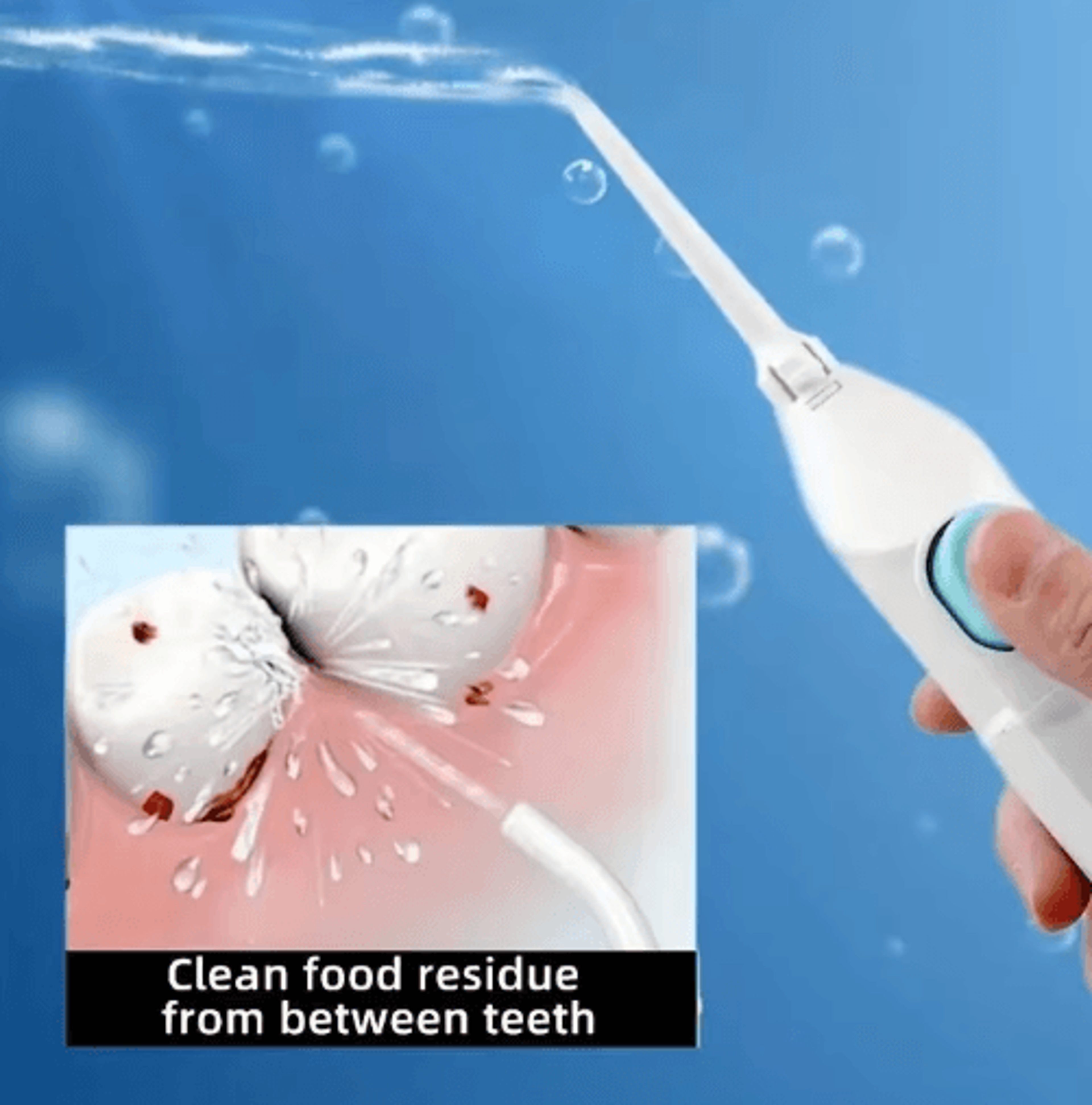 Portable HighPressure Oral Irrigator  Manual Water Dental Flosser Tooth Cleaner 6