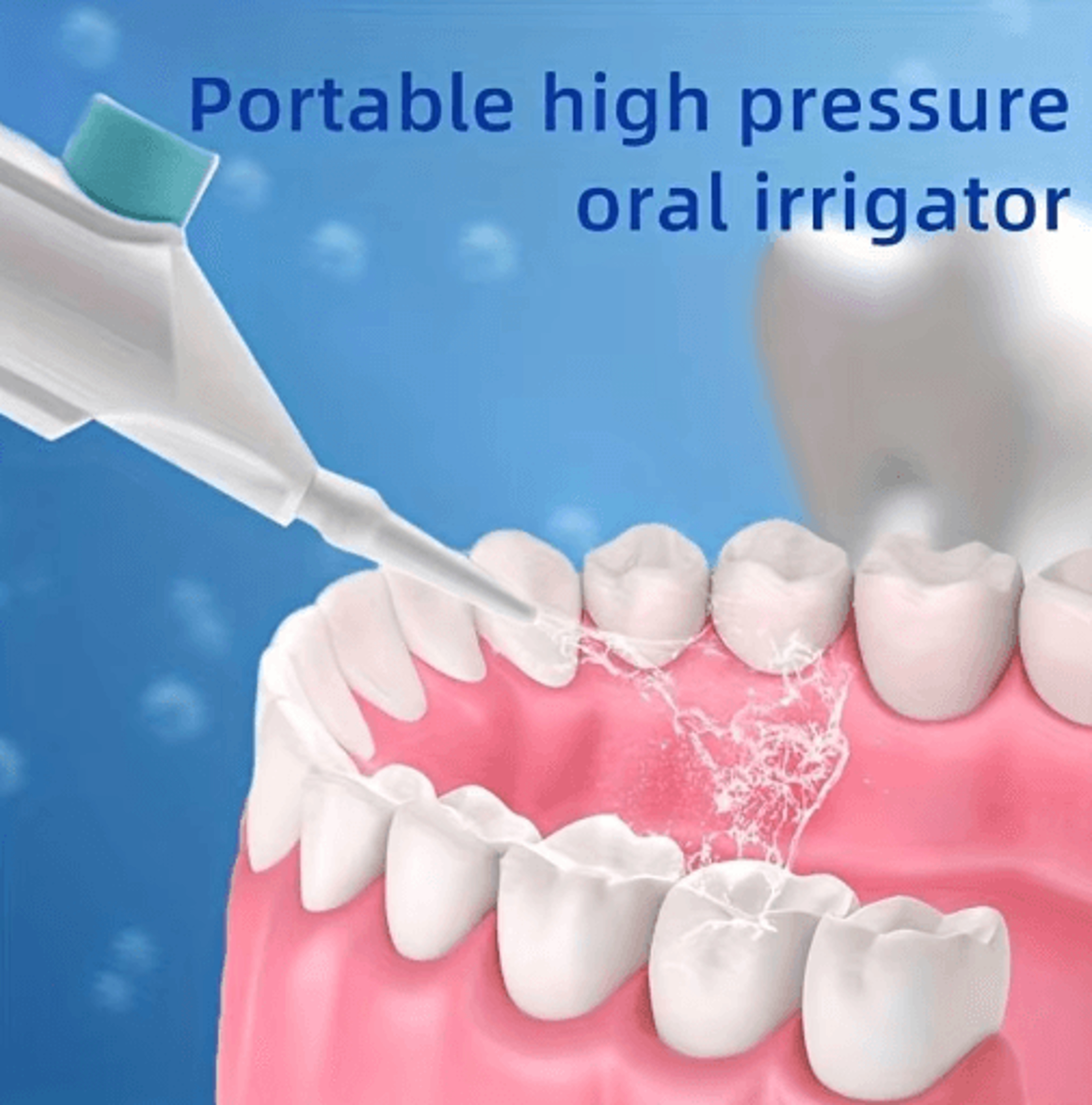 Portable HighPressure Oral Irrigator  Manual Water Dental Flosser Tooth Cleaner 7