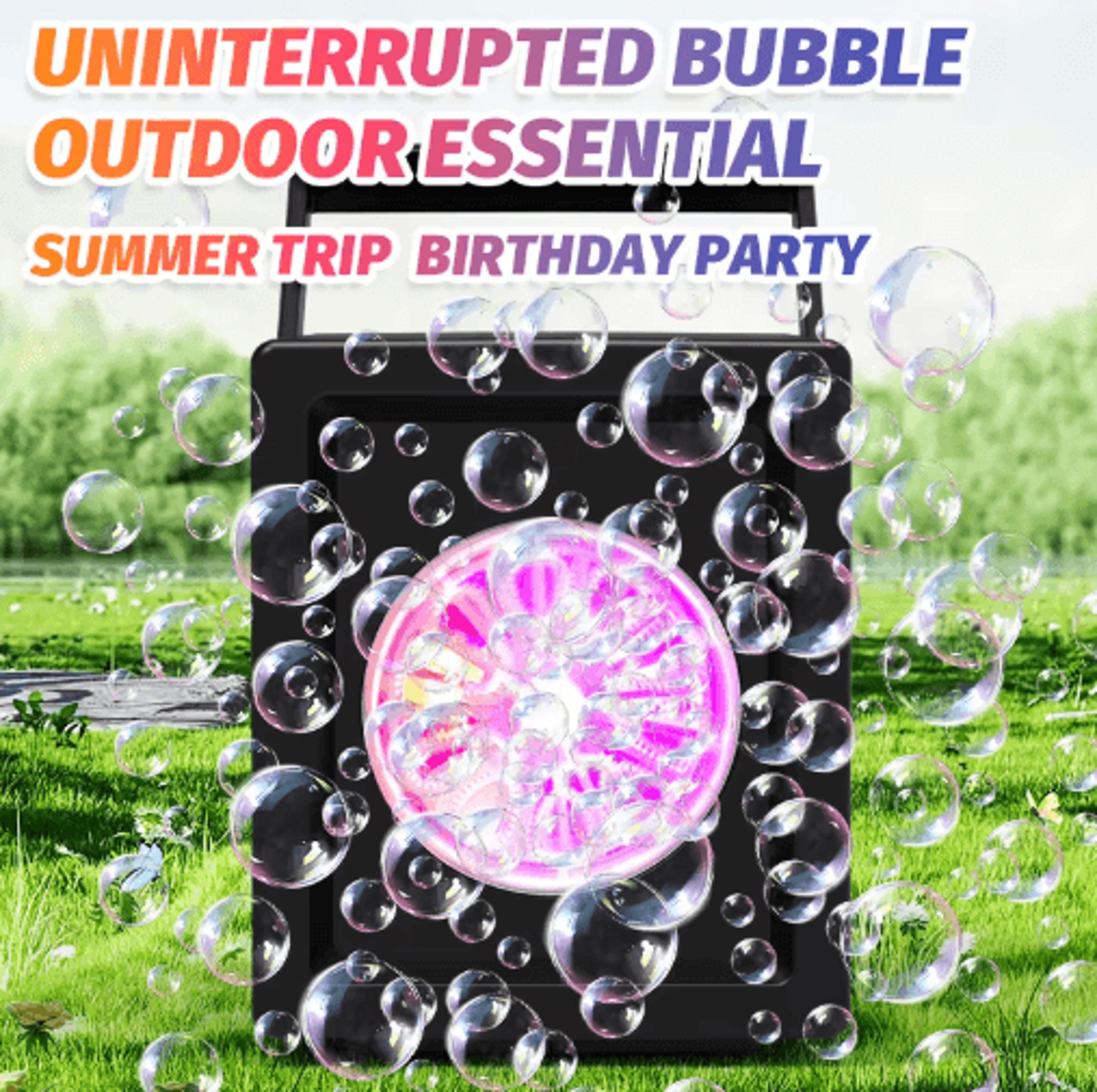 10Hole Automatic Electric Bubble Machine  Handheld Bubble Blower Toy For Outdoor Parties 5