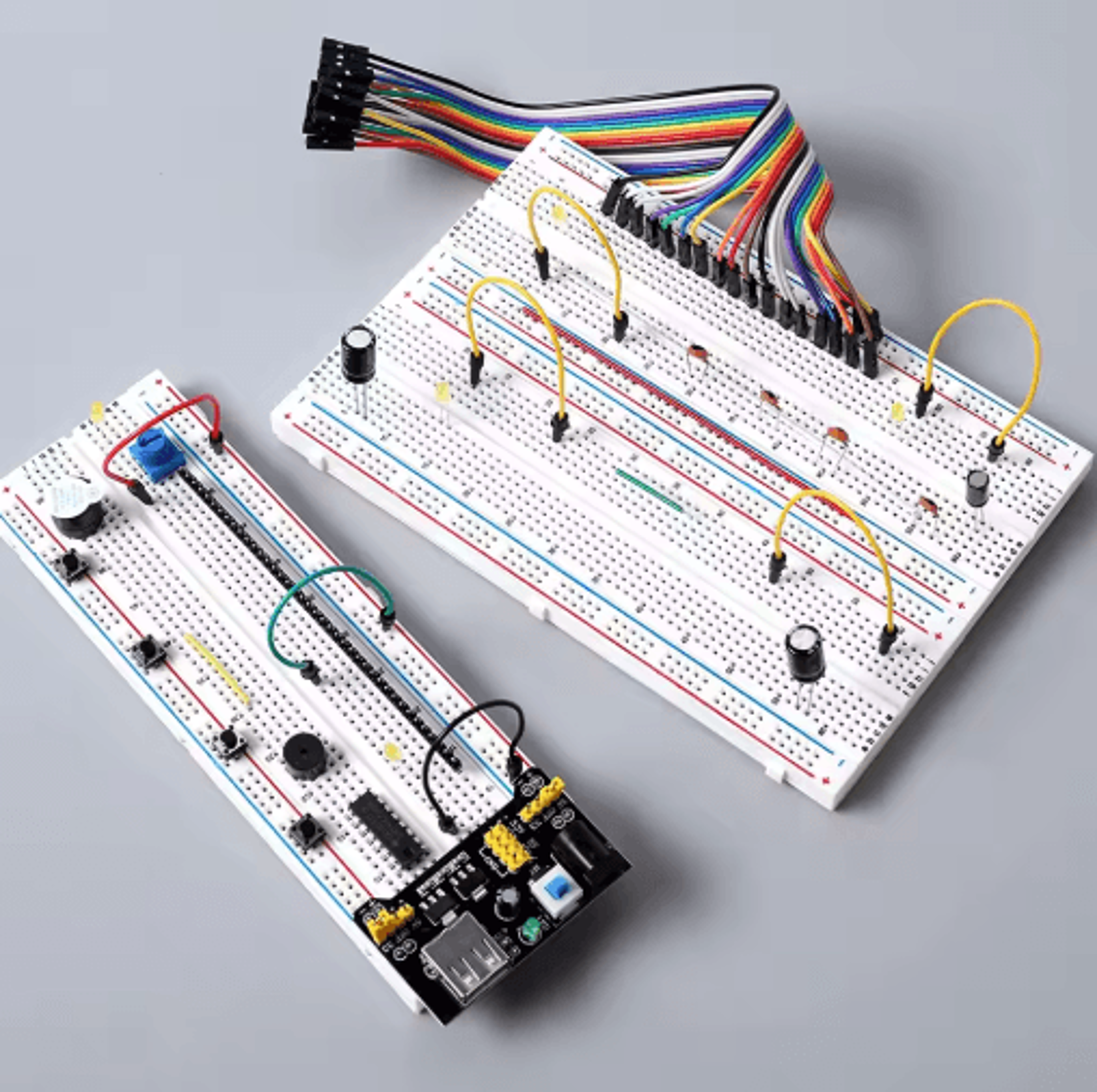 MB102 Solderless Breadboard Kit  400830 Point PCB Board With Jumper Wires For Arduino DIY 24
