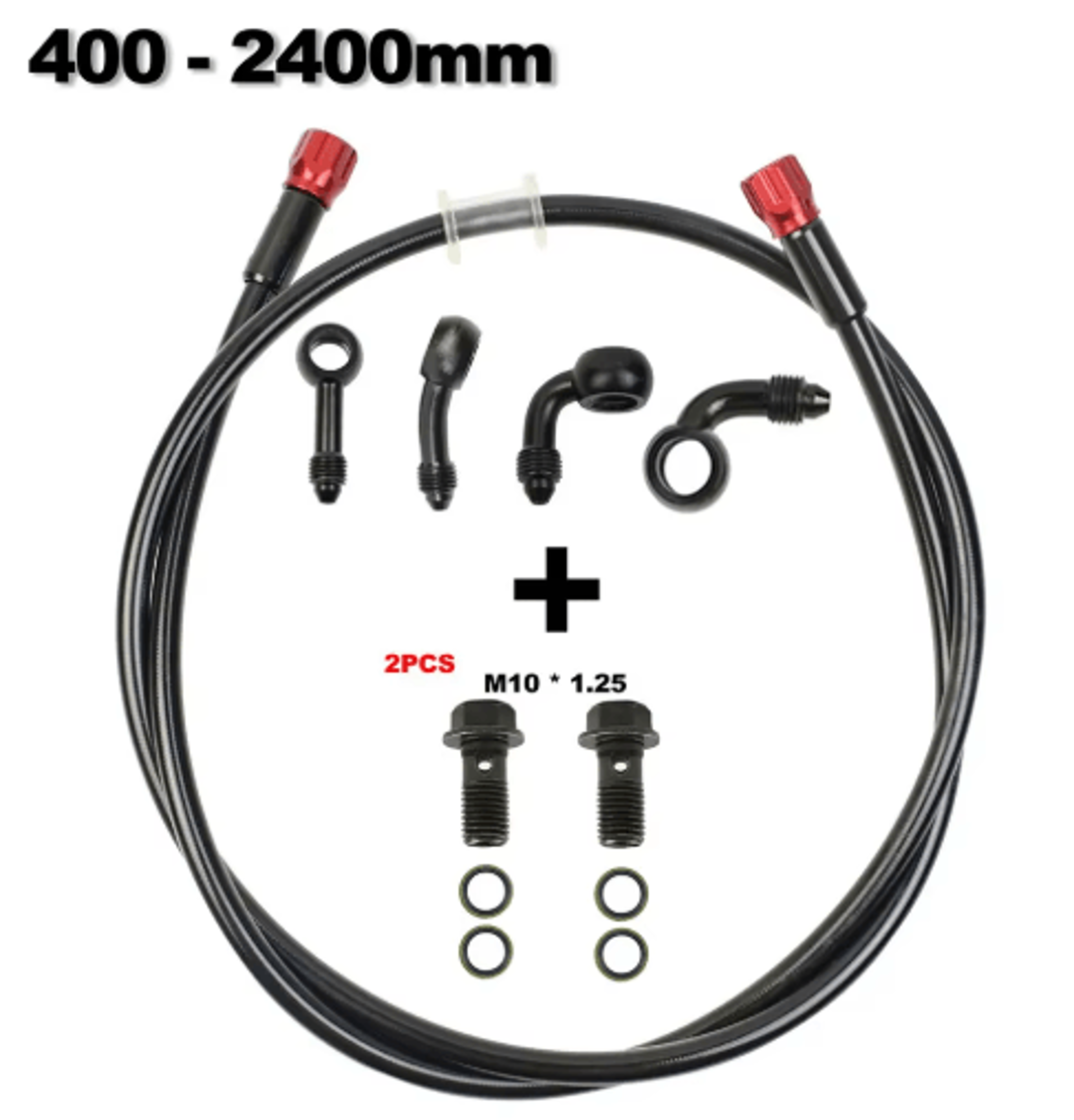 SteelFlex Universal M10 Hydraulic Brake  Clutch Line Hose 0