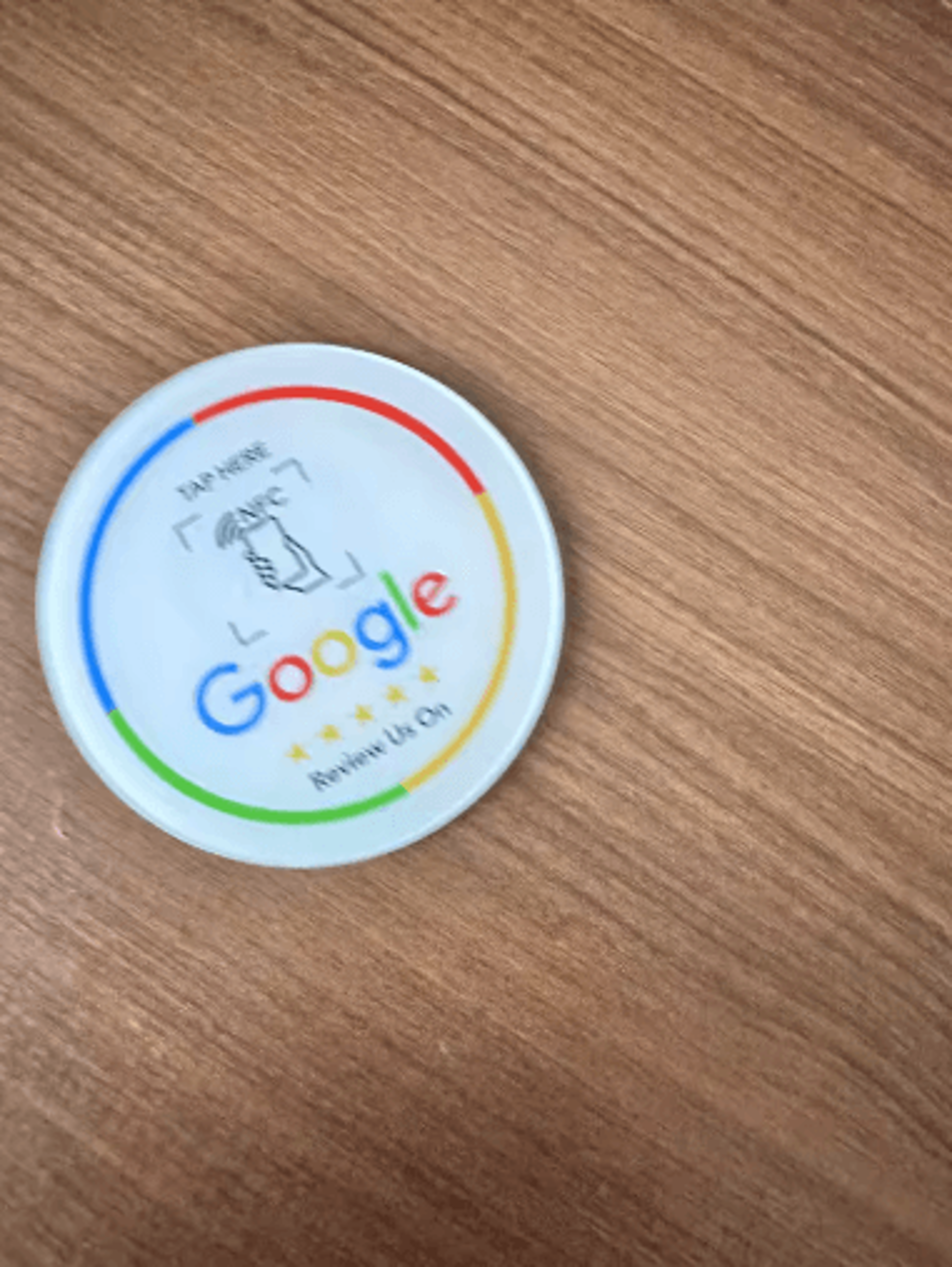 ReviewTap NFC Google Review Acrylic Stand And Card NTAG215 Waterproof 9