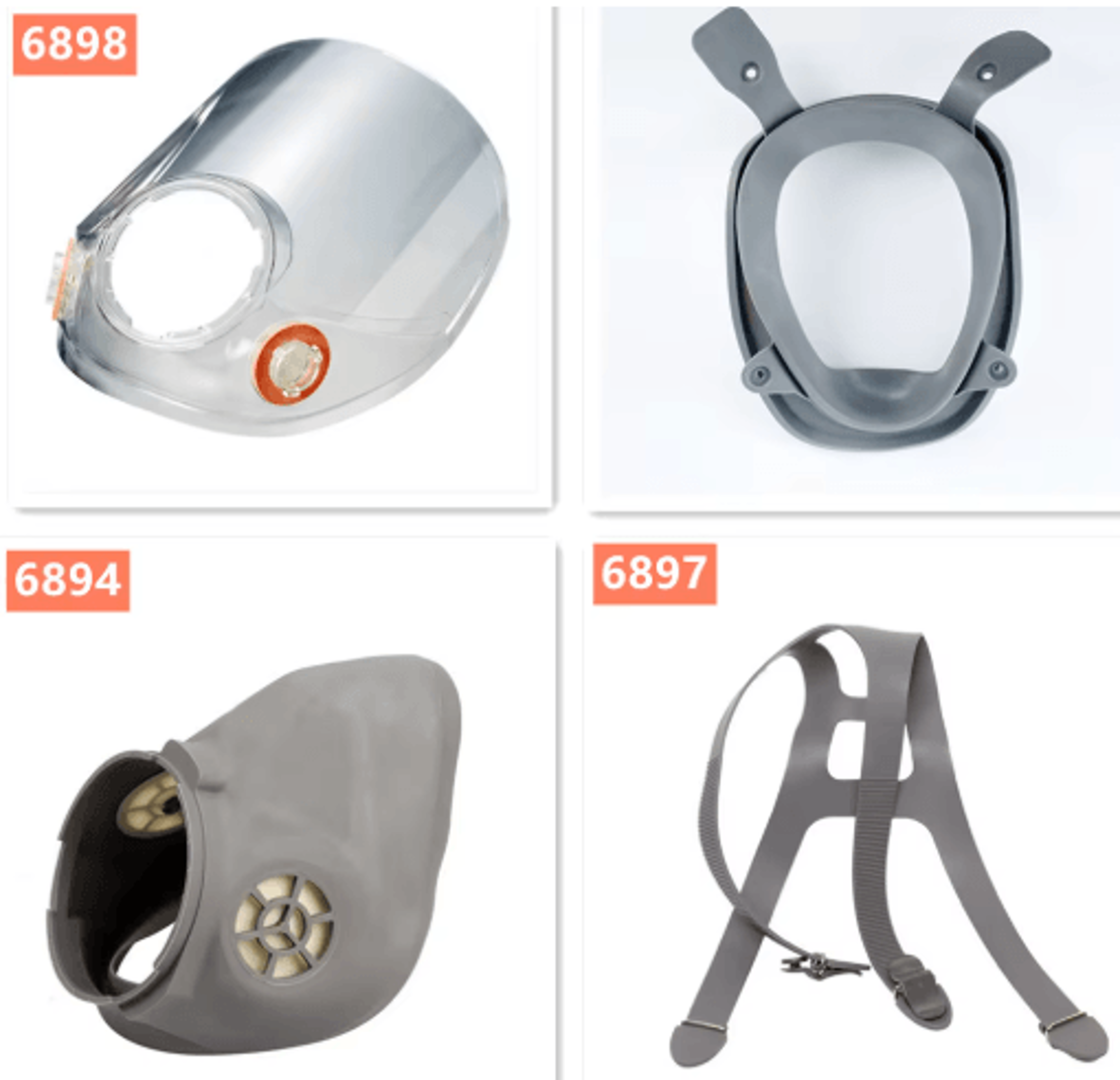 SafeSeal Replacement Screen And Headband Accessories For 3M 6800 Series Respirators 0