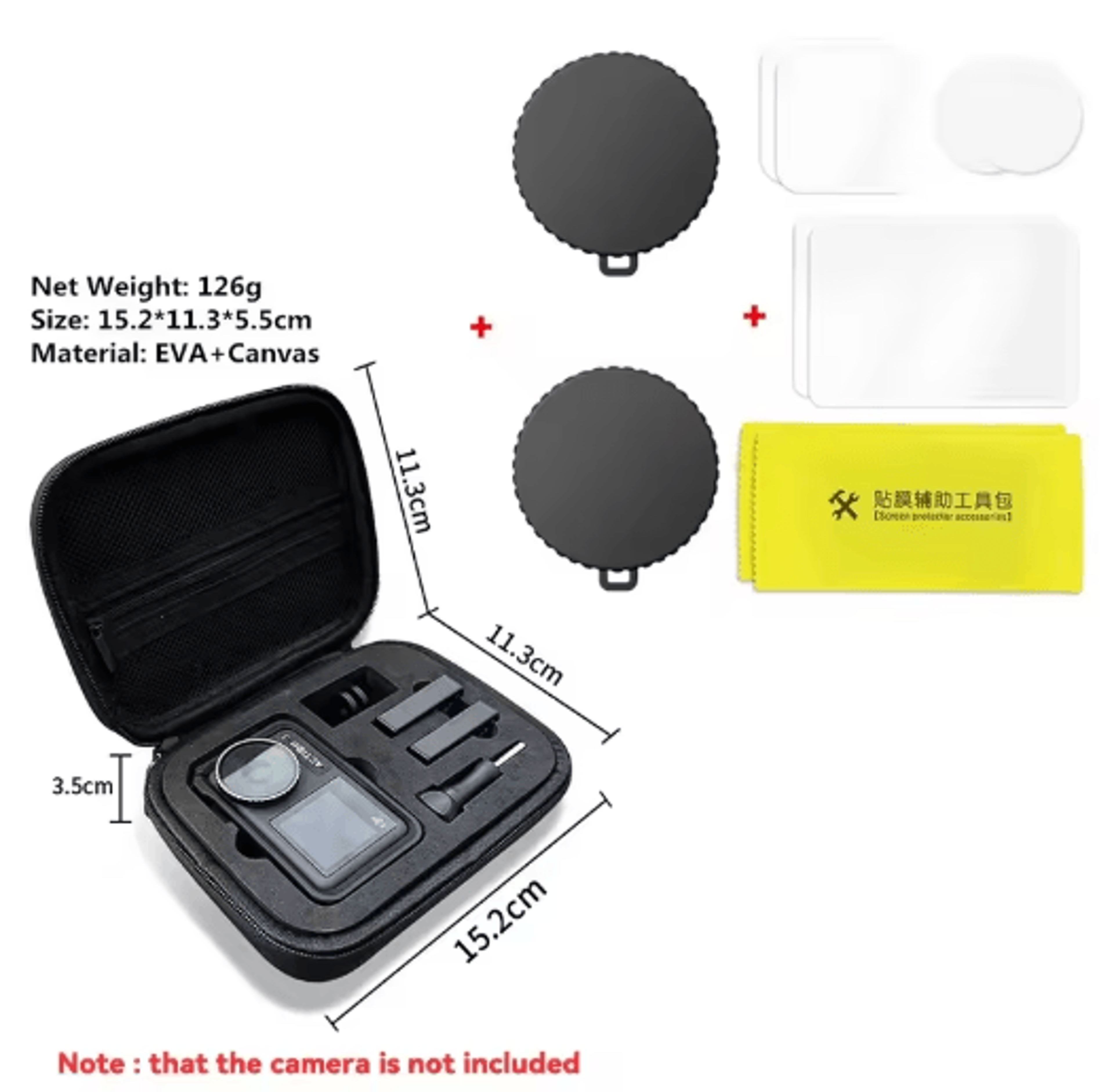 LensGuard Silicone Camera Lens Dust Cover Set For DJI Osmo Action Series 1
