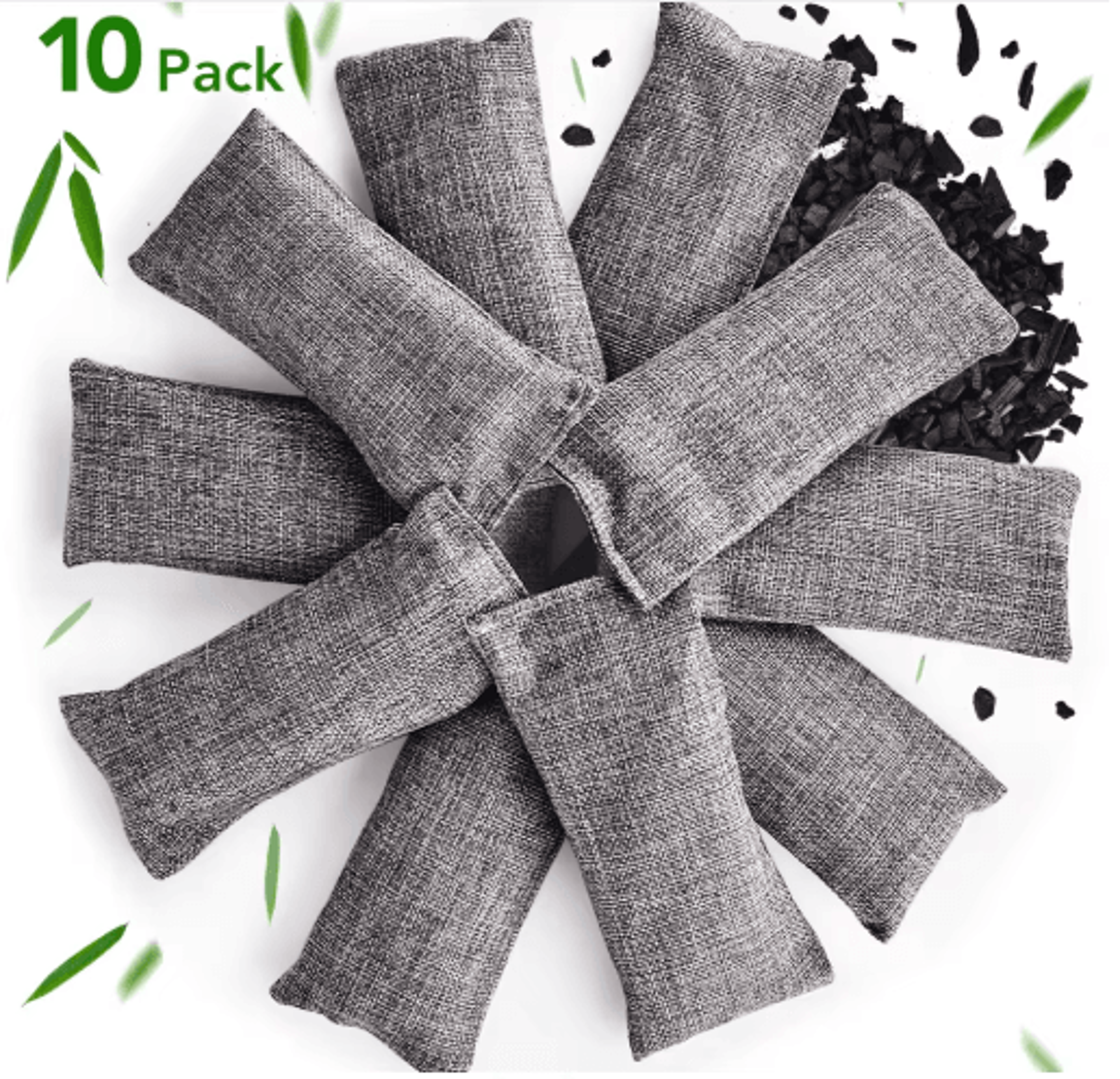 PureNest Bamboo Charcoal Air Purifying Bags 10 Pack 1