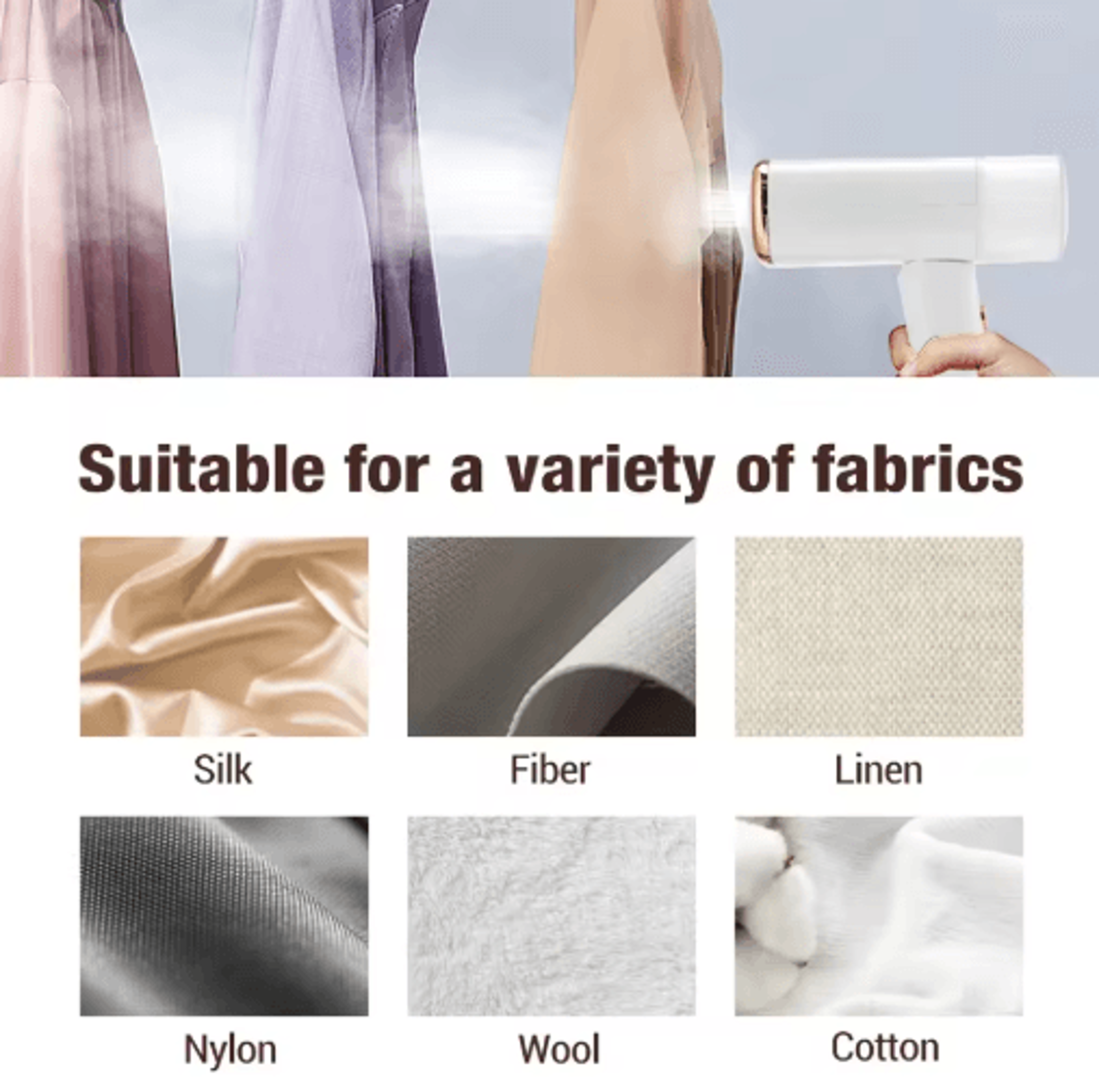 SteamFold 1000W Portable Handheld Steam Iron Folding Mini Garment Steamer 2