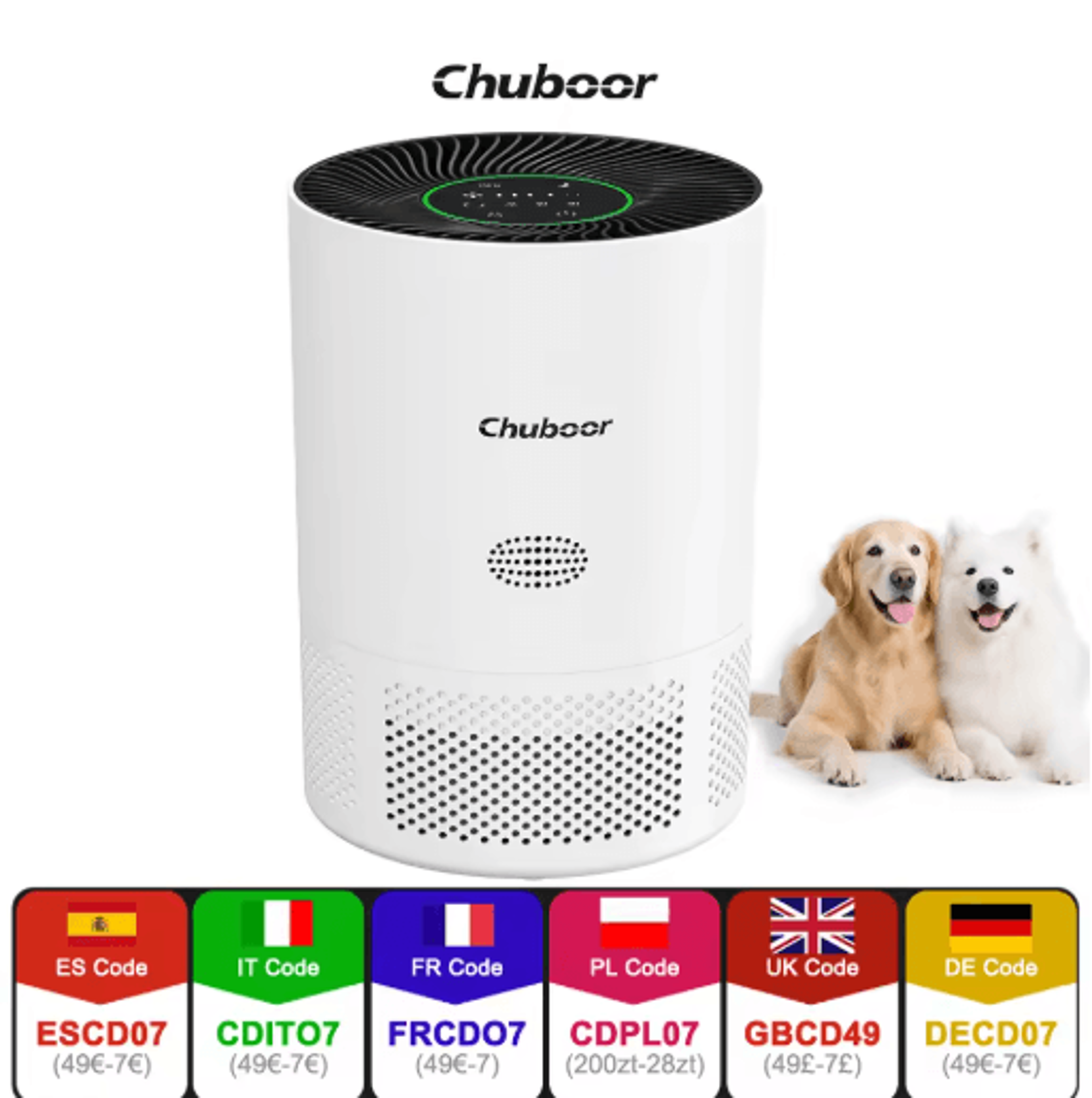 Chuboor HEPA Air Purifier For Home Allergies And Pet Hair Up To 360 Ft 9