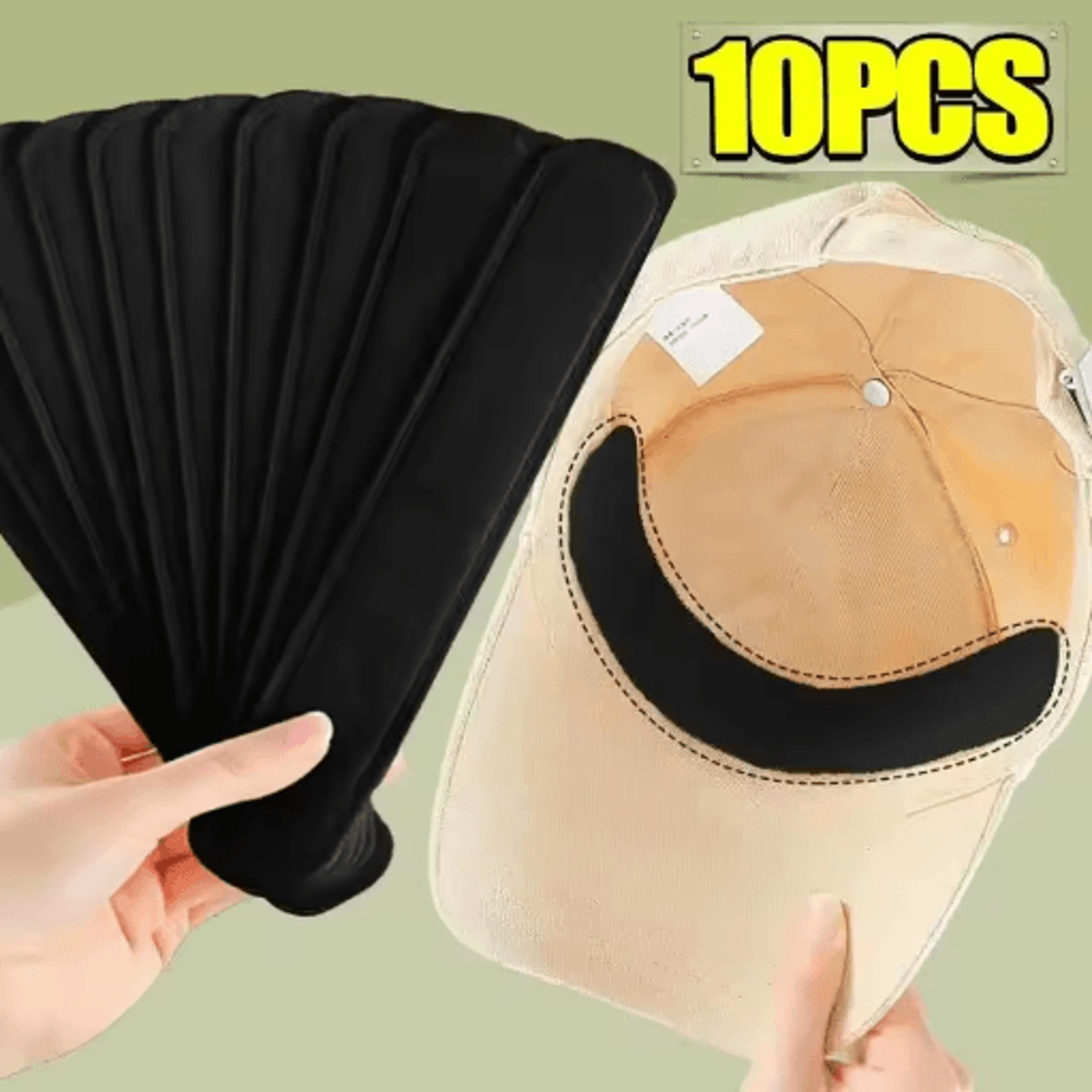 Invisible Cotton Hat Sweat Absorber And Size Reducer Liner 10 To 30 PCS 6