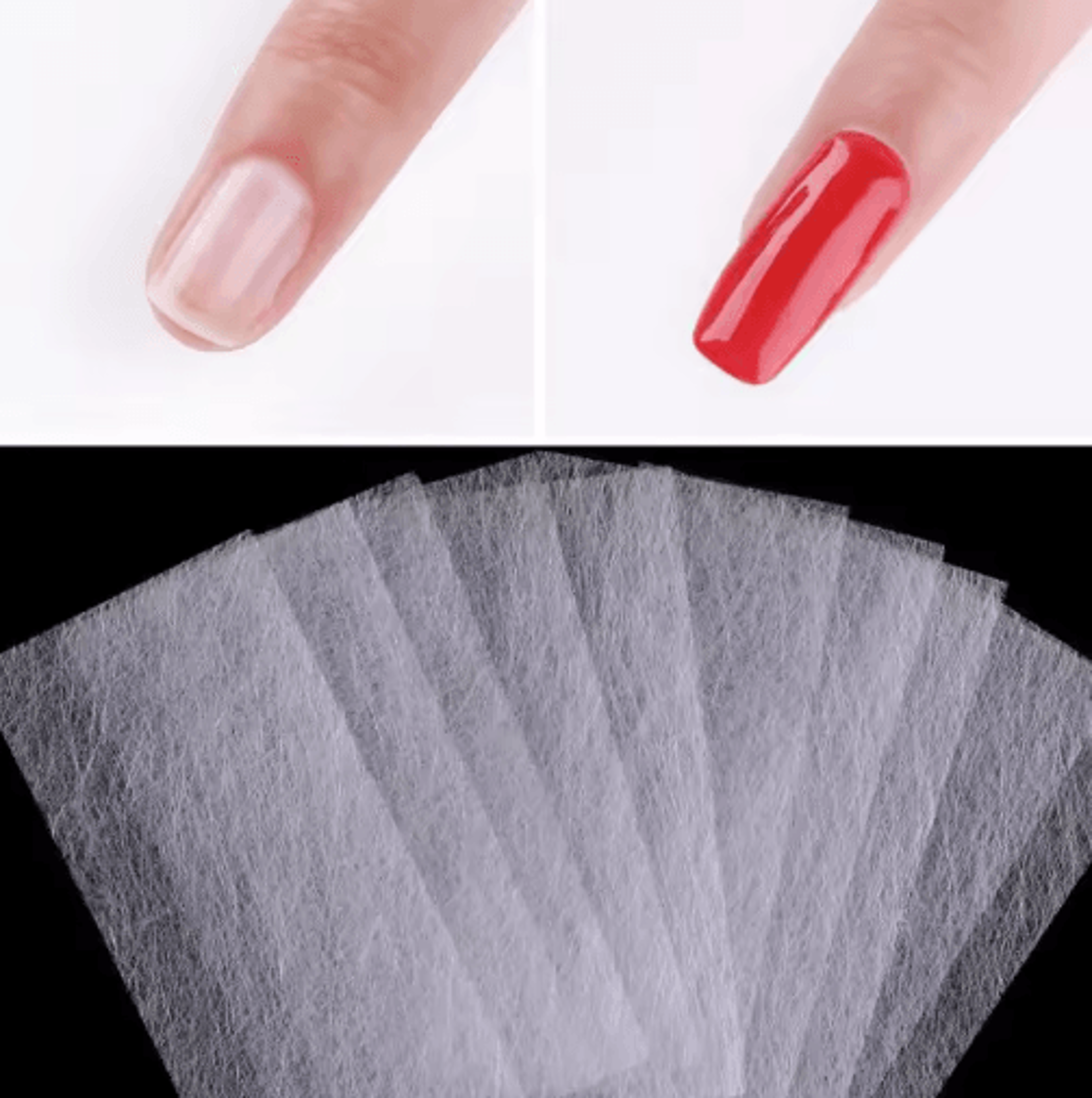 Fiberglass Nail Extension Wraps For UV Gel And Acrylic Silk Form Manicure Building Sheets 10 To 50p 6