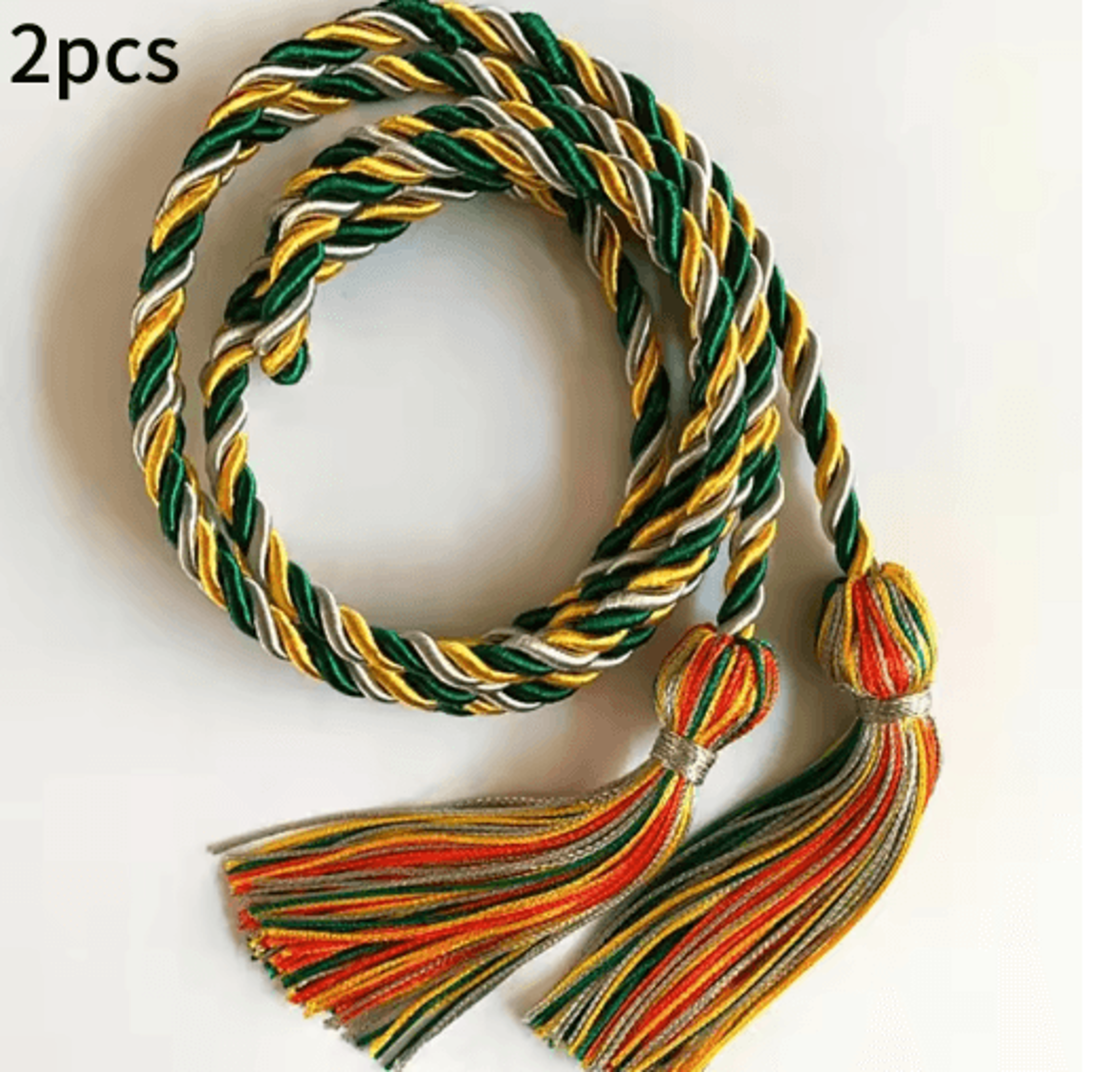 Graduation Honor Cords Braided Tassel Rope For Bachelor Gown 1 Yo 2PCS 4