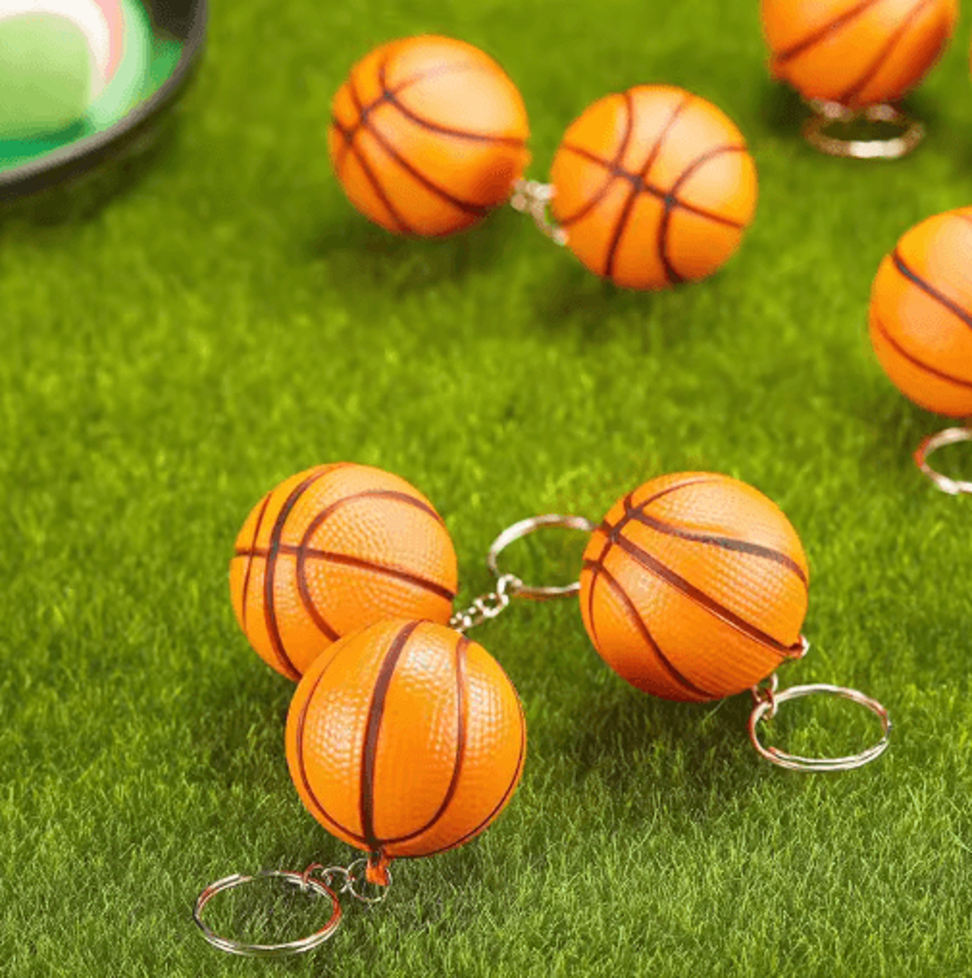 PU Leather Stress Ball Keychain Mini Foam Squeeze Toy For Anxiety Relief 10