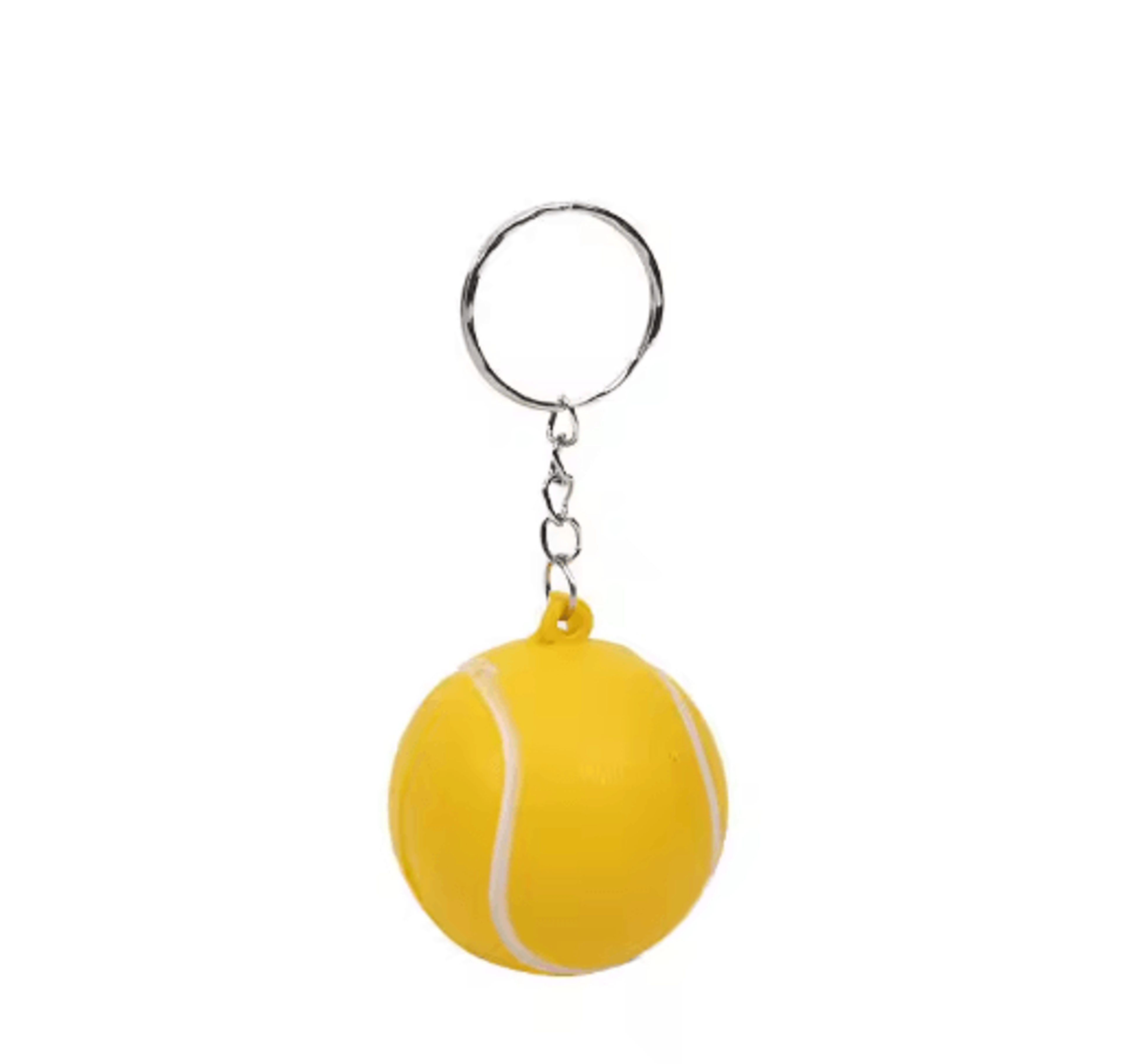 PU Leather Stress Ball Keychain Mini Foam Squeeze Toy For Anxiety Relief 2