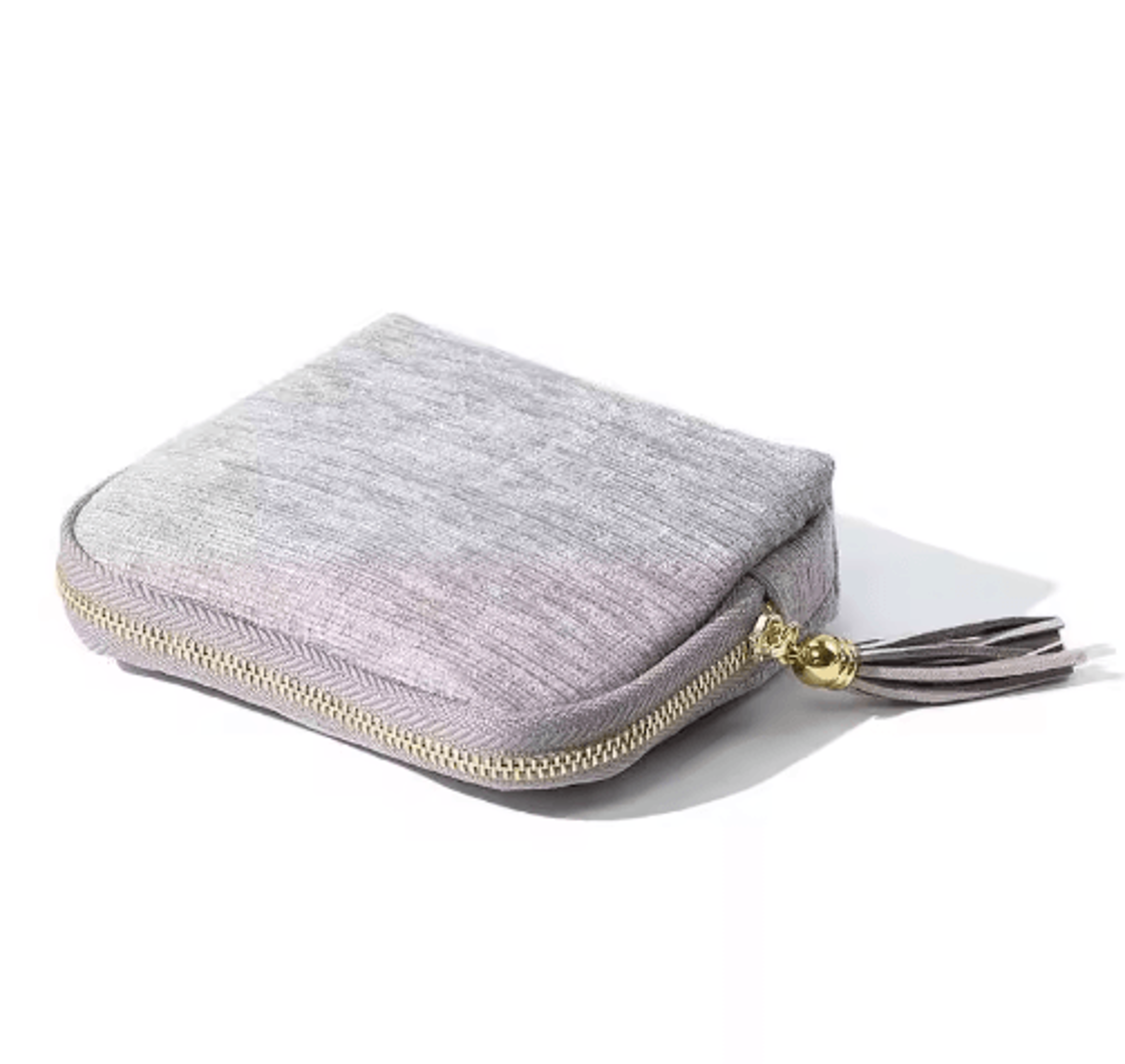 Portable Travel Jewelry Organizer Bag  MultiLayer Tassel Zipper Storage For Bracelets  Jade 5