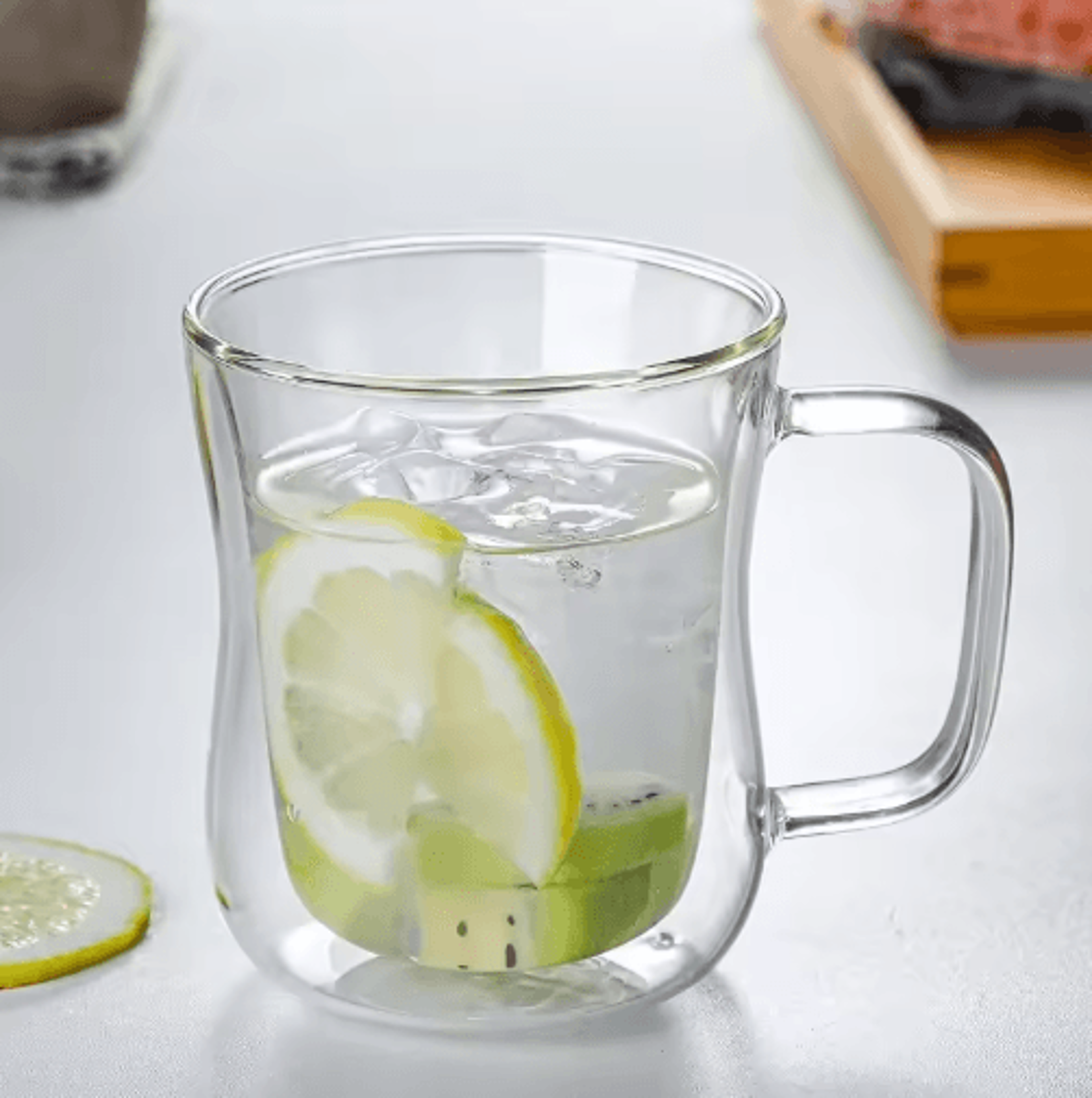 Handmade Double Wall Glass Cup Set  HeatResistant Transparent Beer Coffee  Whiskey Mugs 8