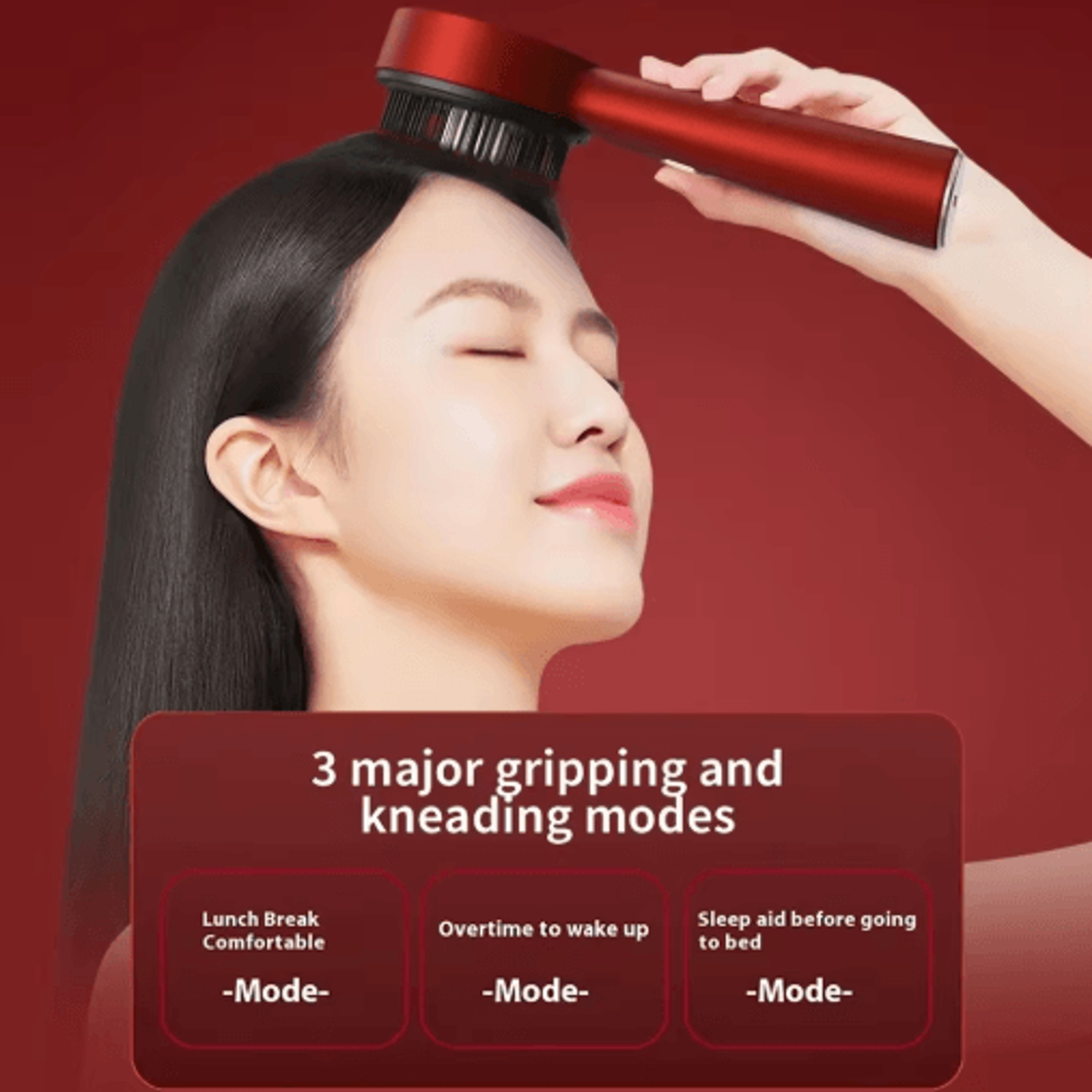 Electric Scalp Massage Comb With Red Light  Vibrating Hair Growth  Oil Applicator Brush 4
