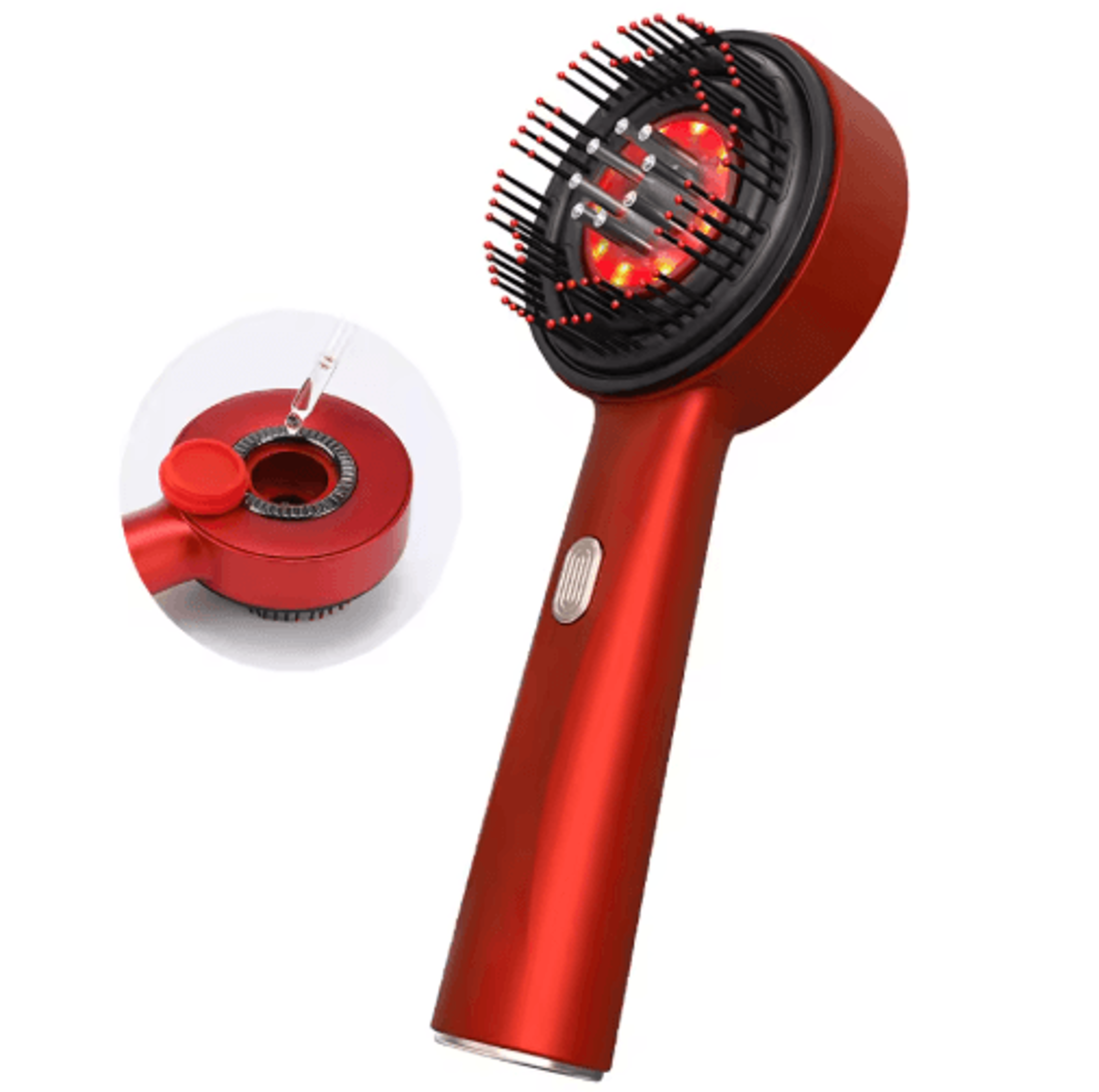 Electric Head Massager Hair Growth Comb  LED Light Therapy Scalp Brush With Oil Applicator 2