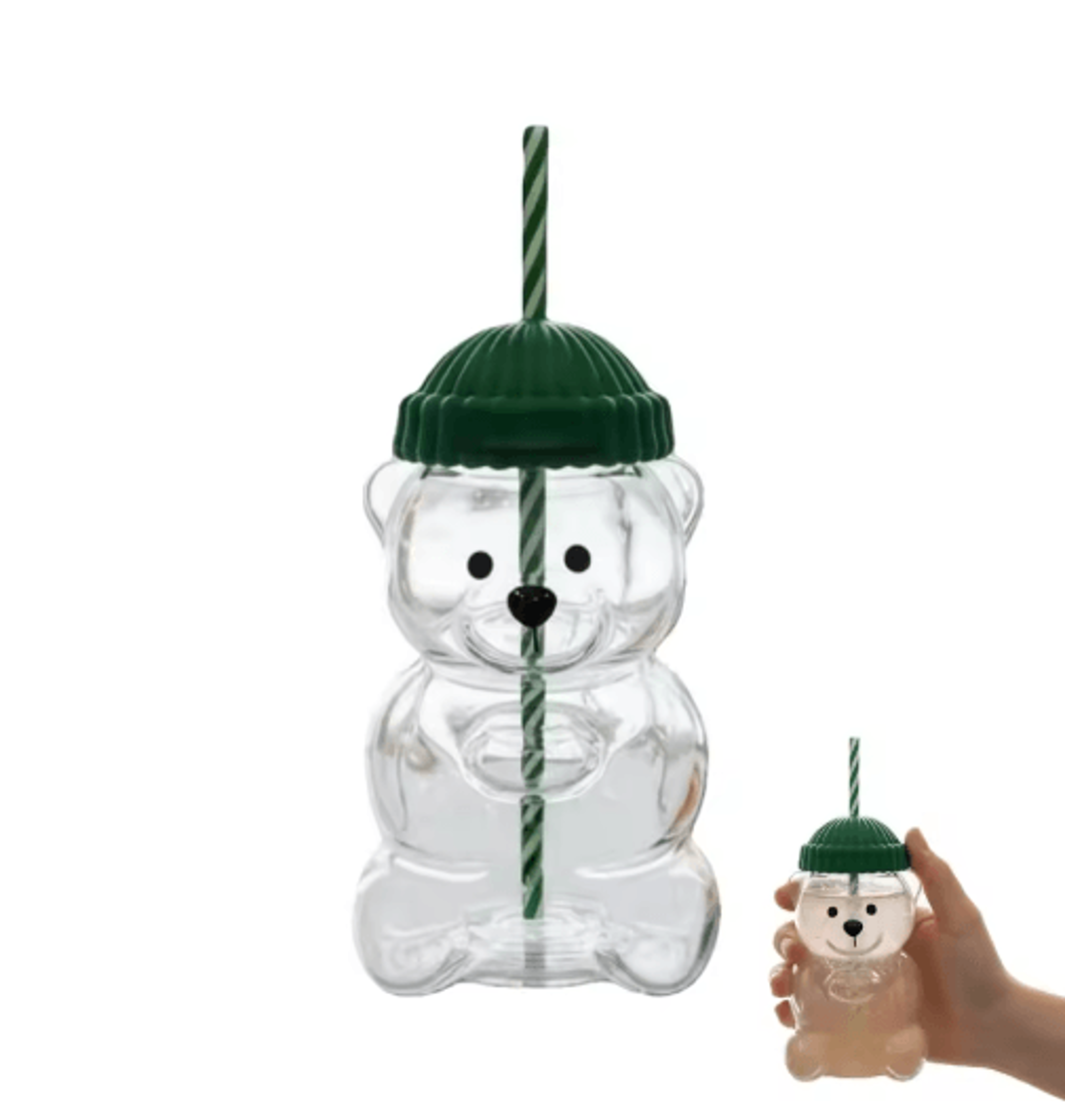 Homey Bear Glass Cup With Lid And Straw 20 Oz Cute Bear Coffee And Juice Tumbler 1
