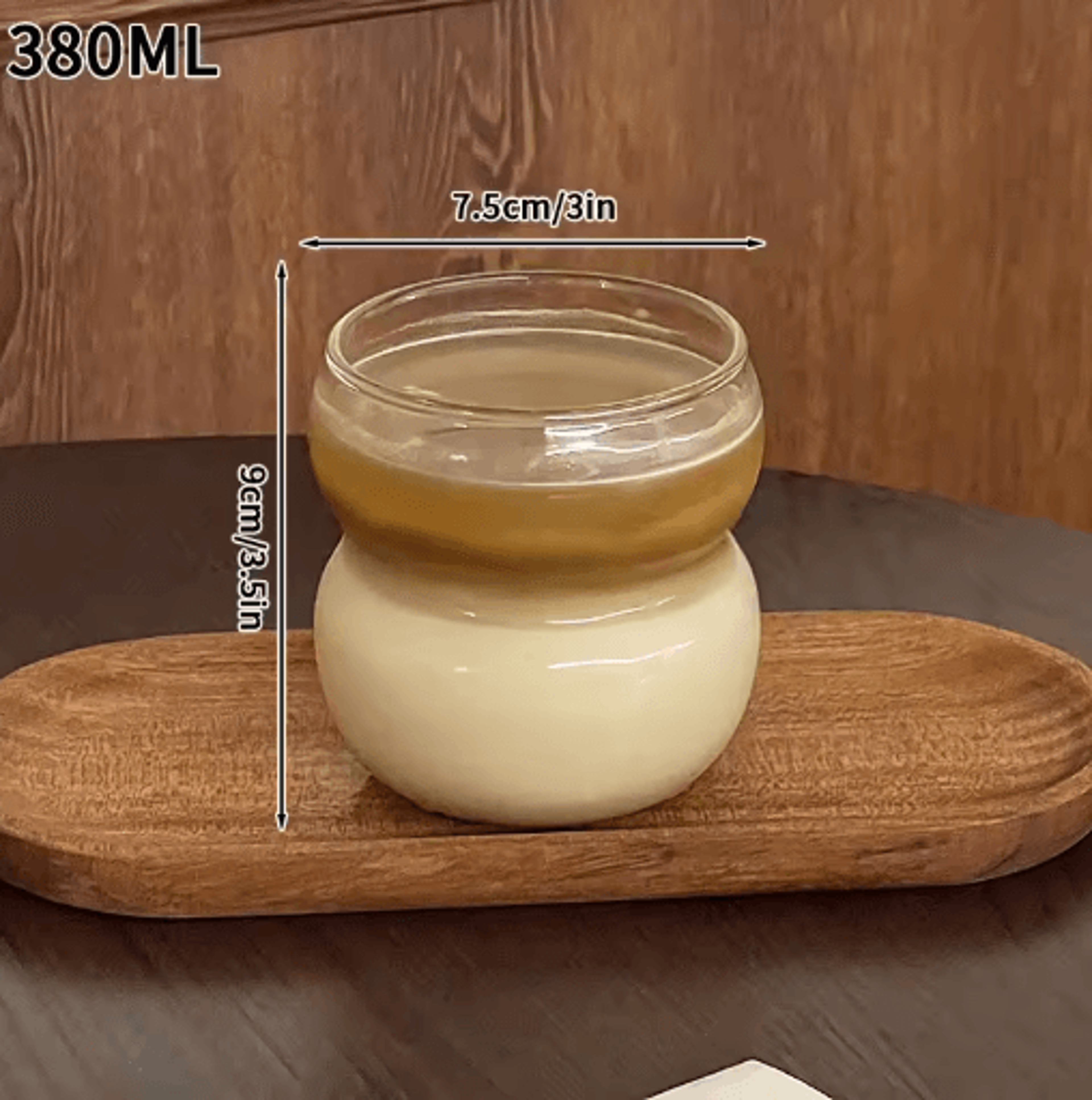 INS Style Transparent Glass Coffee Mug Heat Resistant Ripple Tumbler For Cocktails And Beverages 1  15