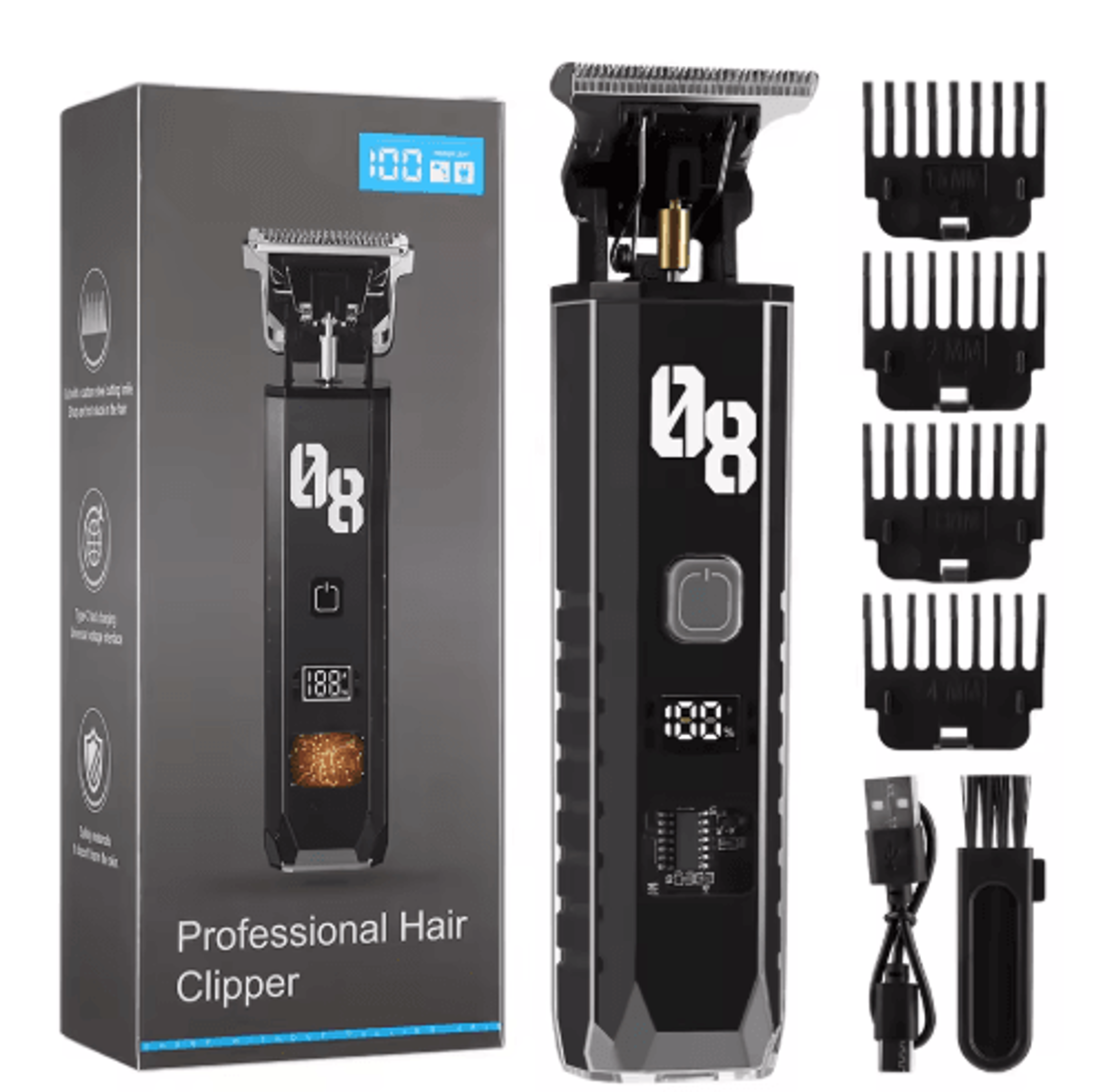 Professional Electric Hair Clipper For Men  Precision Beard  Hair Trimming Machine 1