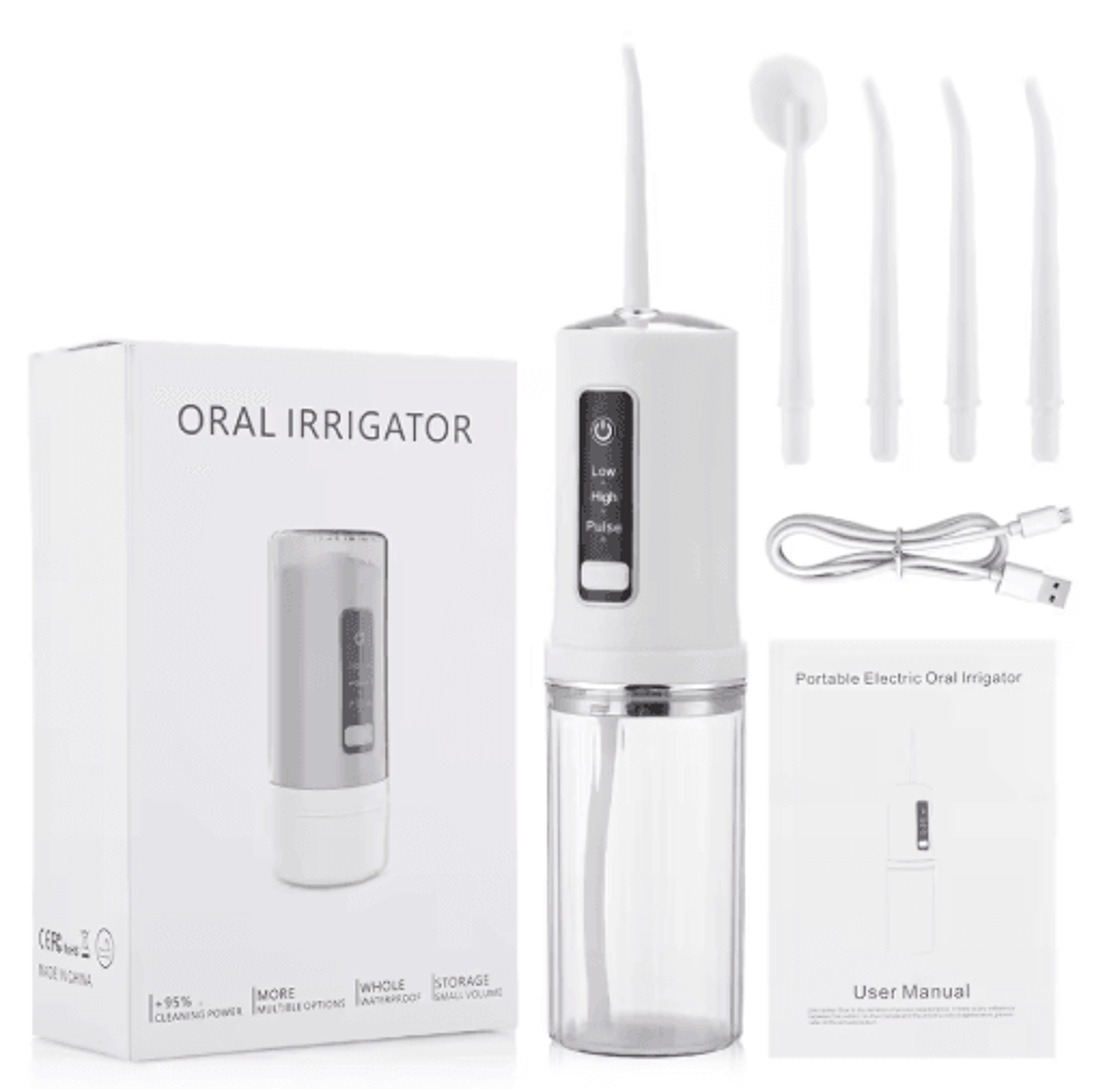 Cordless Water Dental Flosser  3Mode Rechargeable Portable Oral Irrigator IPX7 Waterproof 1