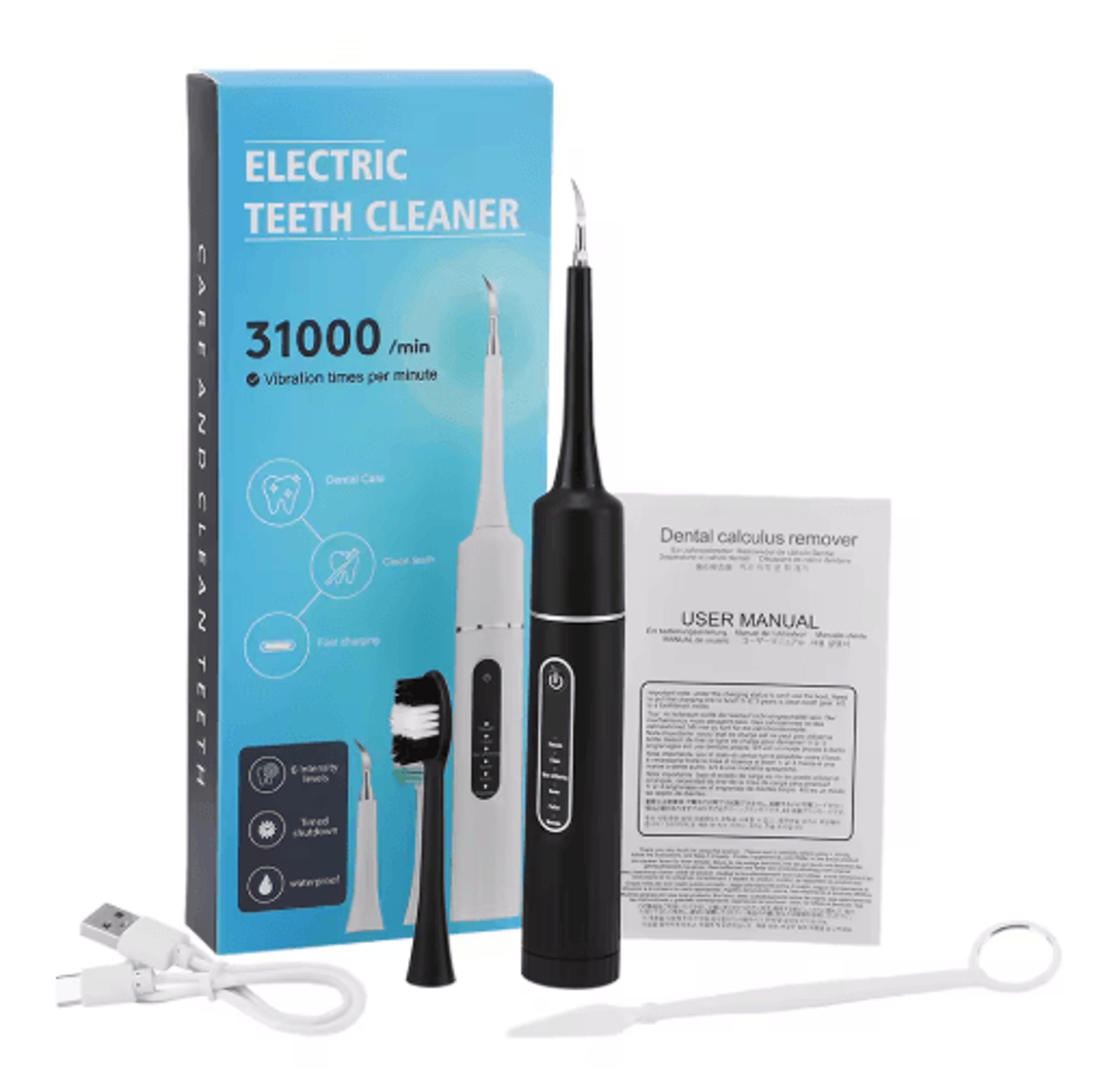 Sonic Electric Toothbrush For Adults  31000 VPM Deep Clean With 6 Modes  6 Brush Heads 4