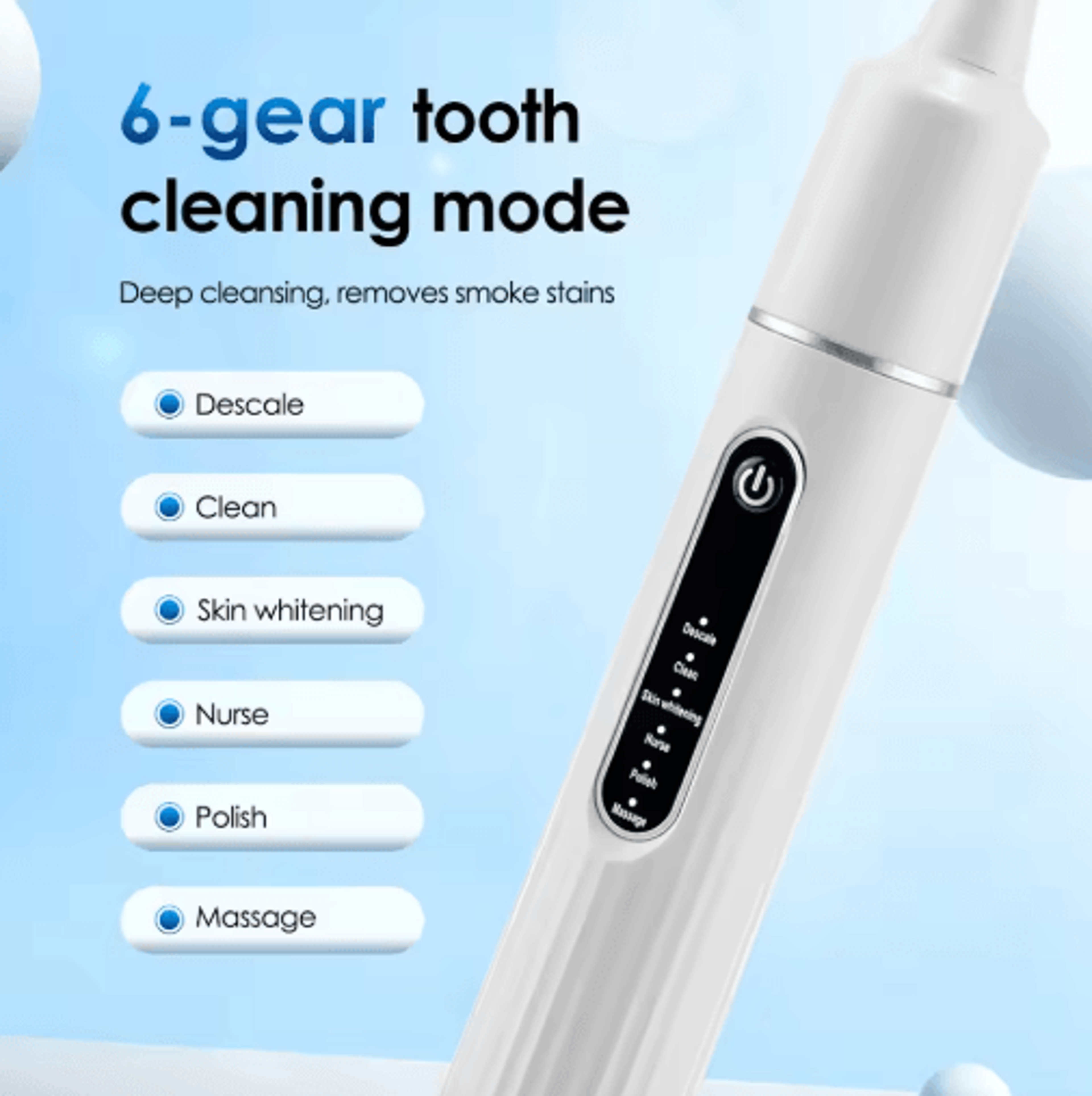 Sonic Electric Toothbrush For Adults  31000 VPM Deep Clean With 6 Modes  6 Brush Heads 7