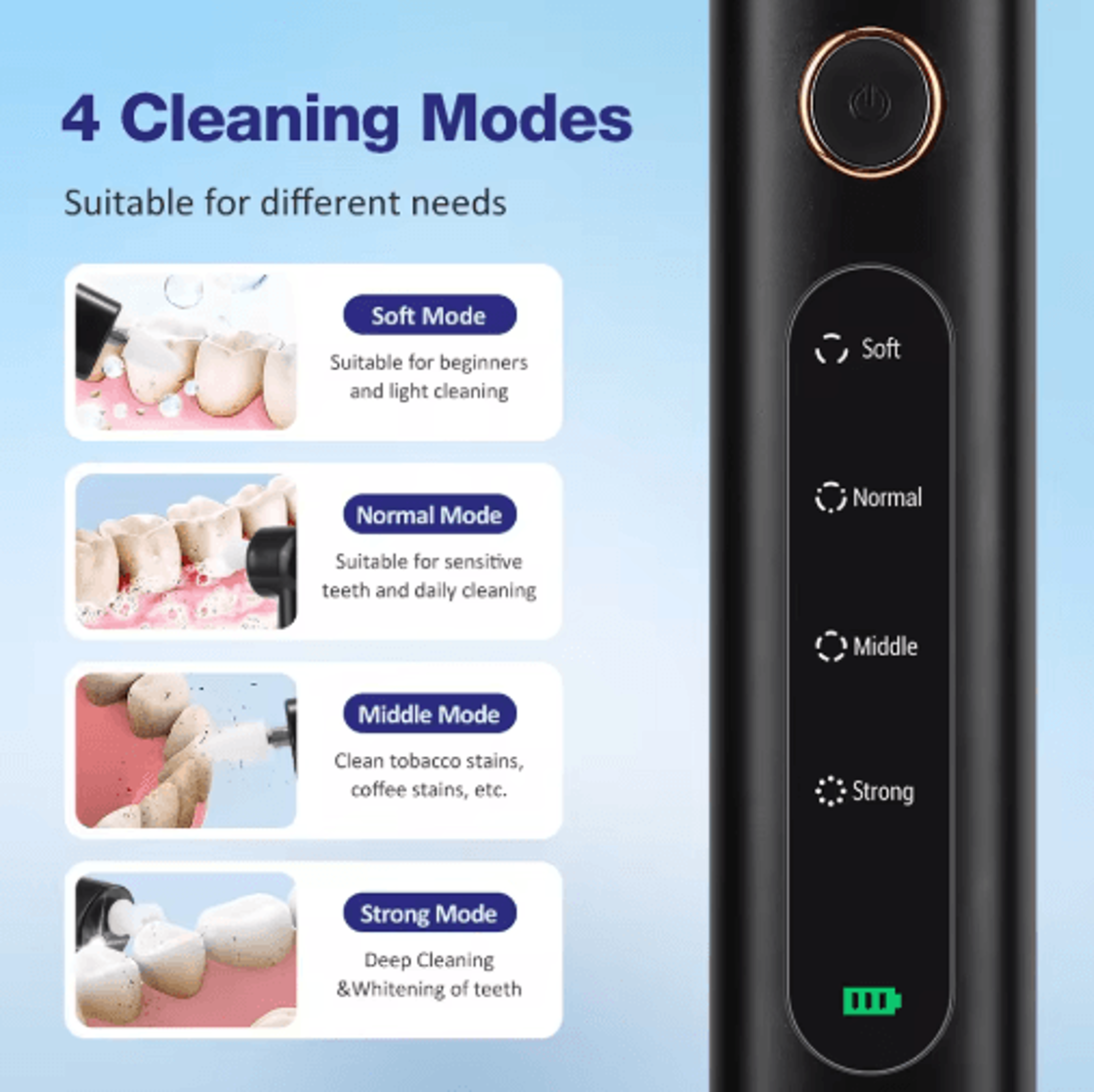 CleanSonic Pro Electric Dental Cleaner  Teeth Whitening Polisher 4