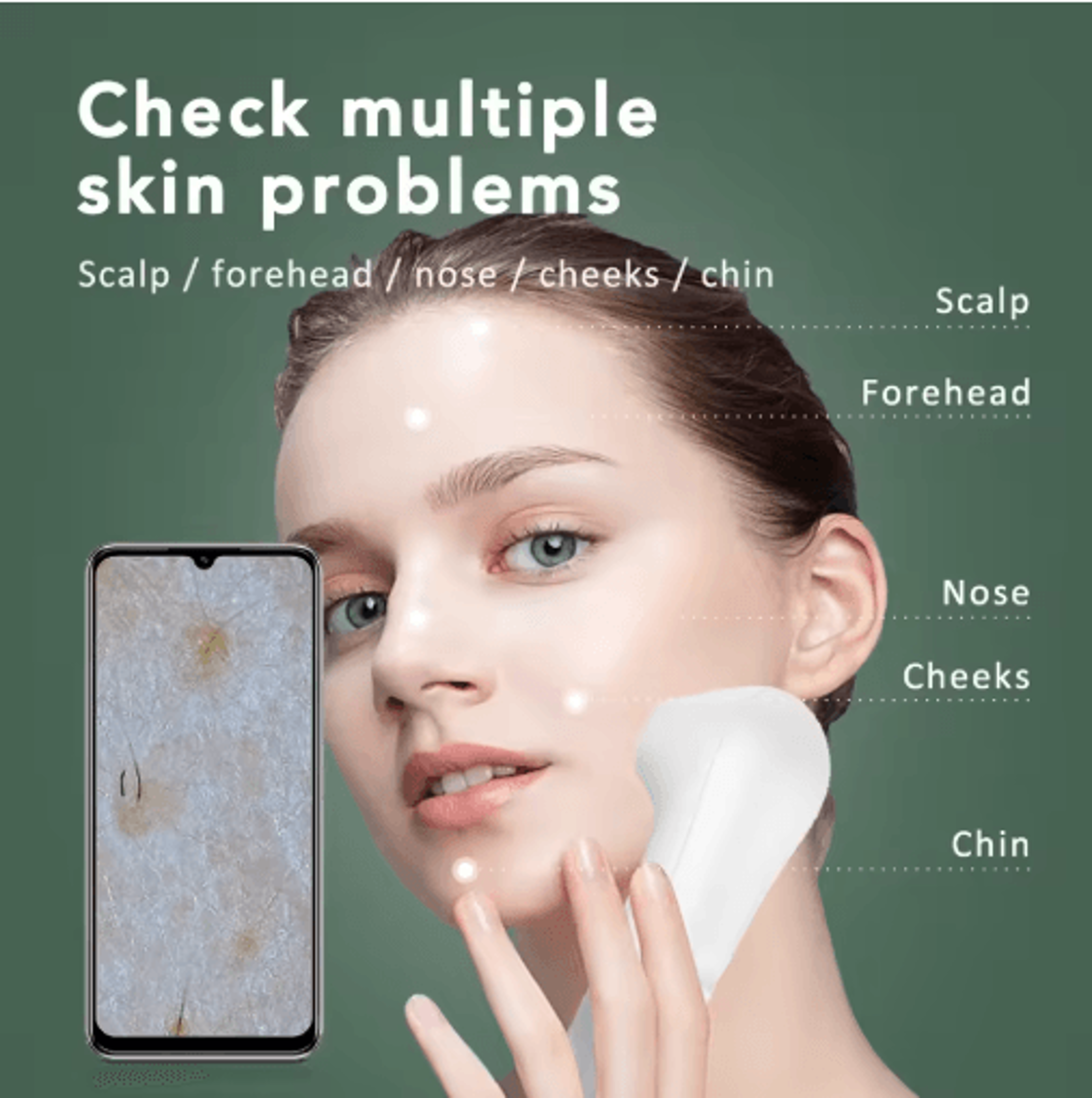 DermaScope Pro Wireless Skin Analyzer  Scalp Detection Dermatoscope 0