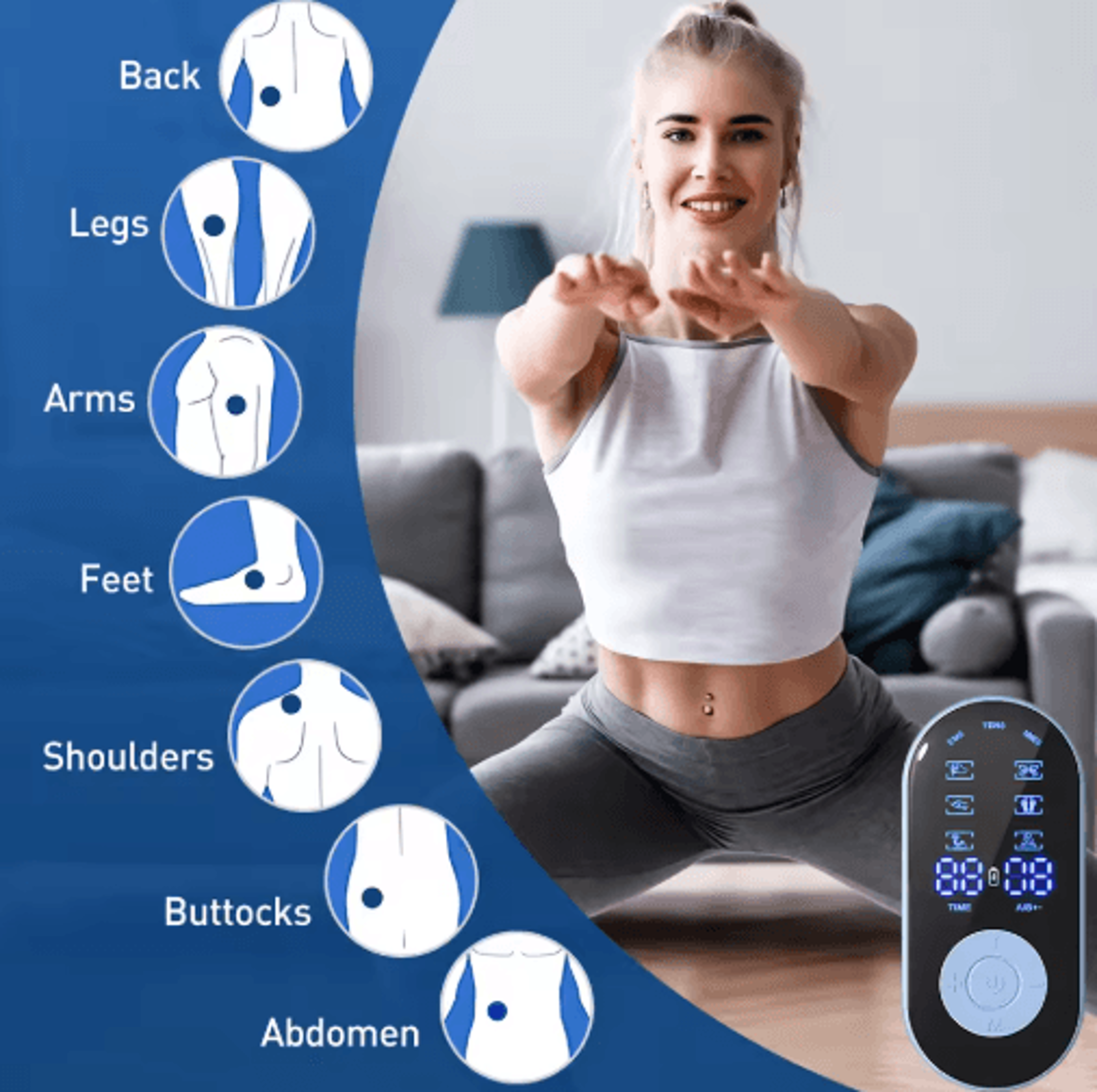 PulseFlex Pro EMS Electric Muscle Massager  MultiMode TENS Device 7
