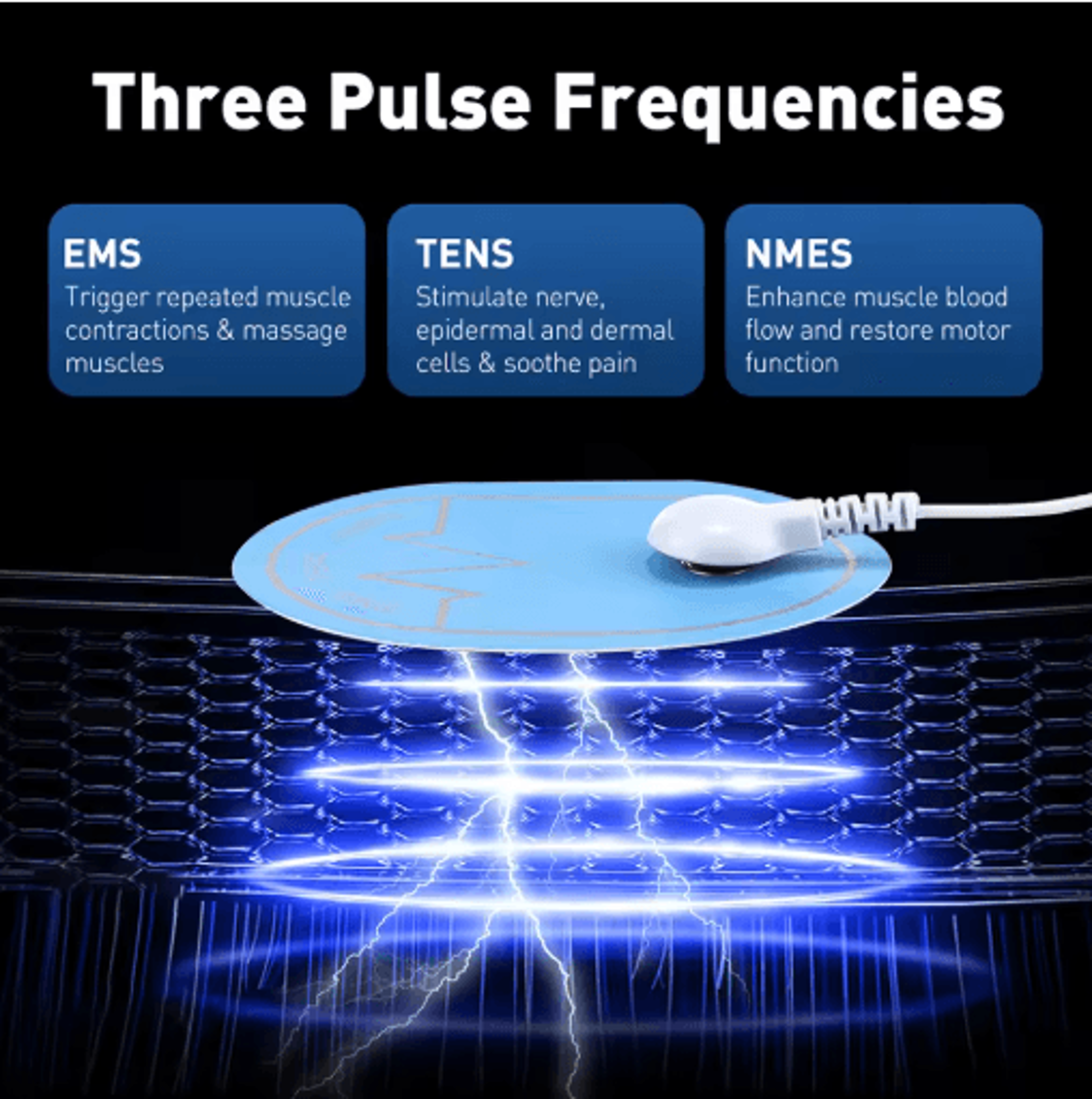 PulseFlex Pro EMS Electric Muscle Massager  MultiMode TENS Device 8