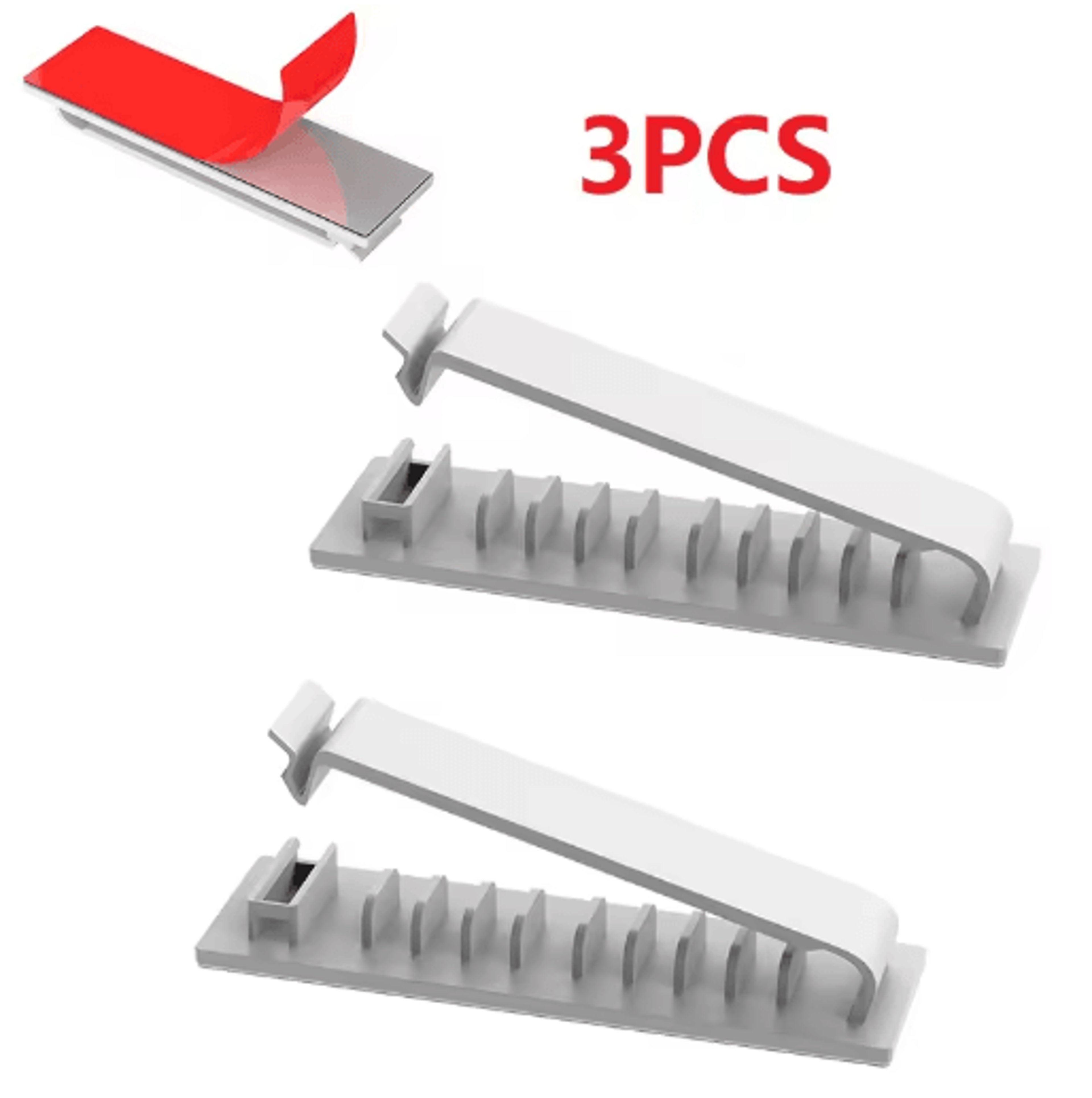 SelfAdhesive MultiSlot Cable Organizer Clips For Desk  UnderDesk Use 6